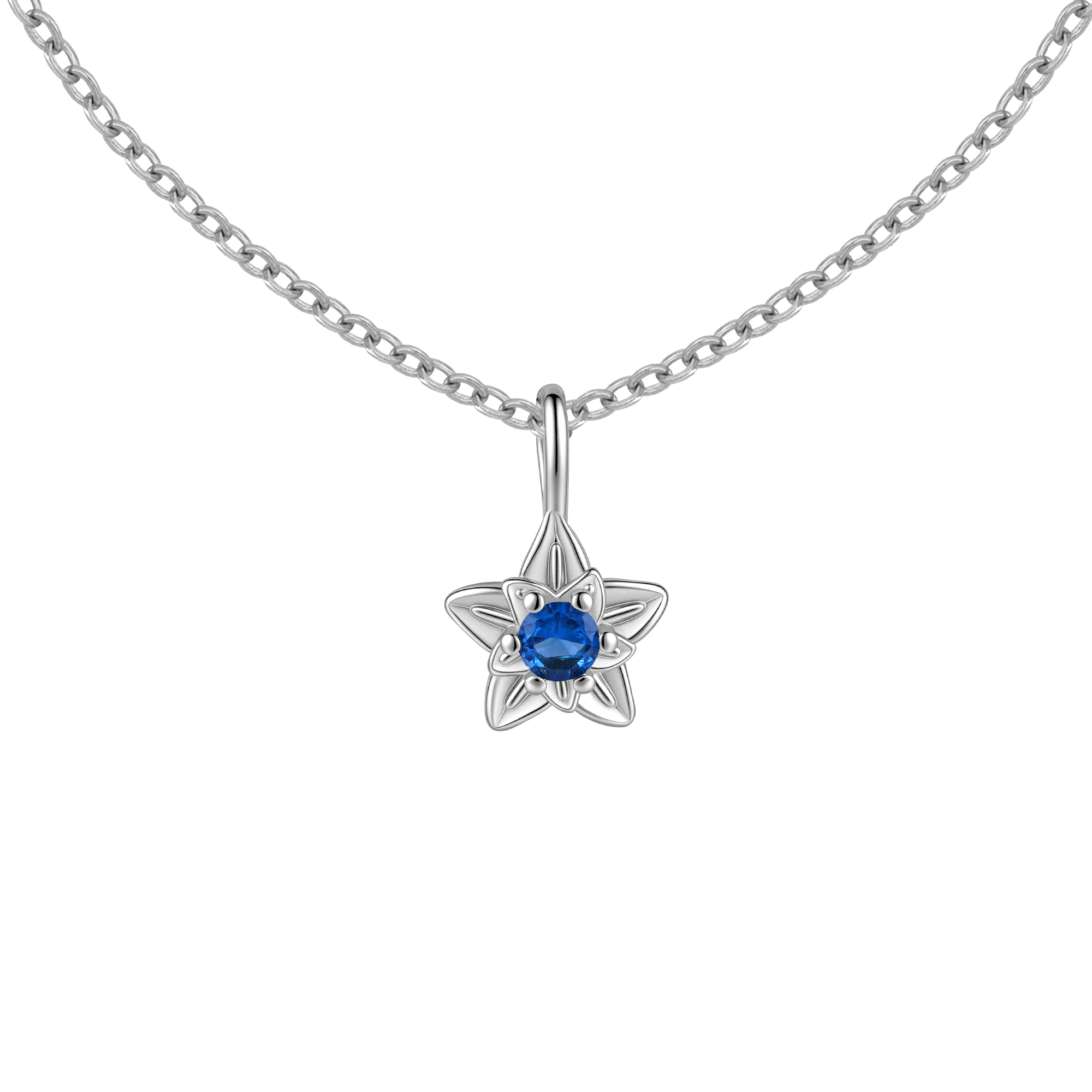 Picture of silver birth bloom holly-blue topaz birthstone nec