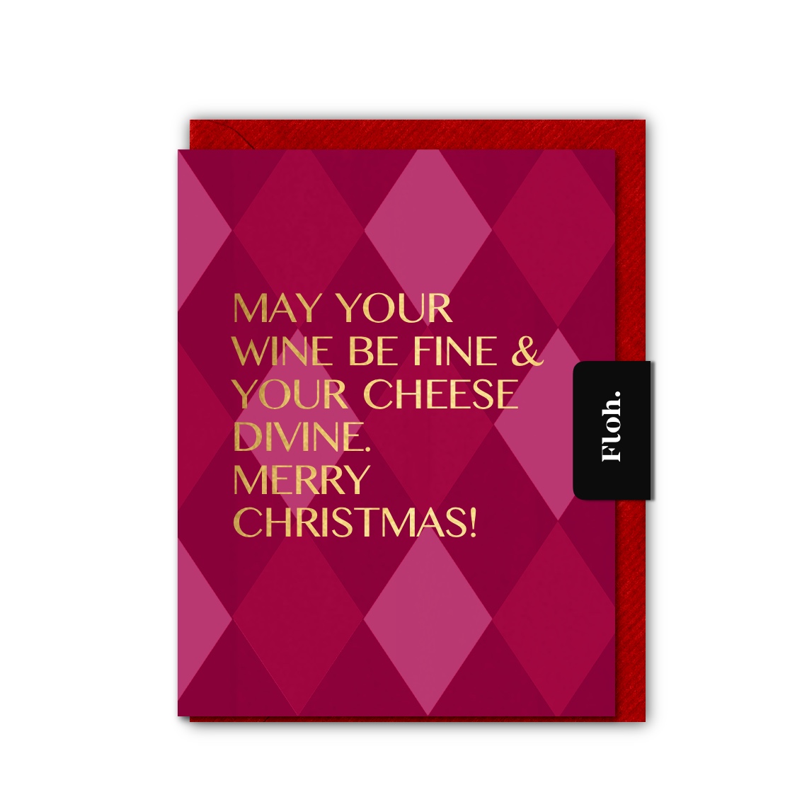 Picture of May your Wine be Fine (Harlequin) Card (Cello-Free