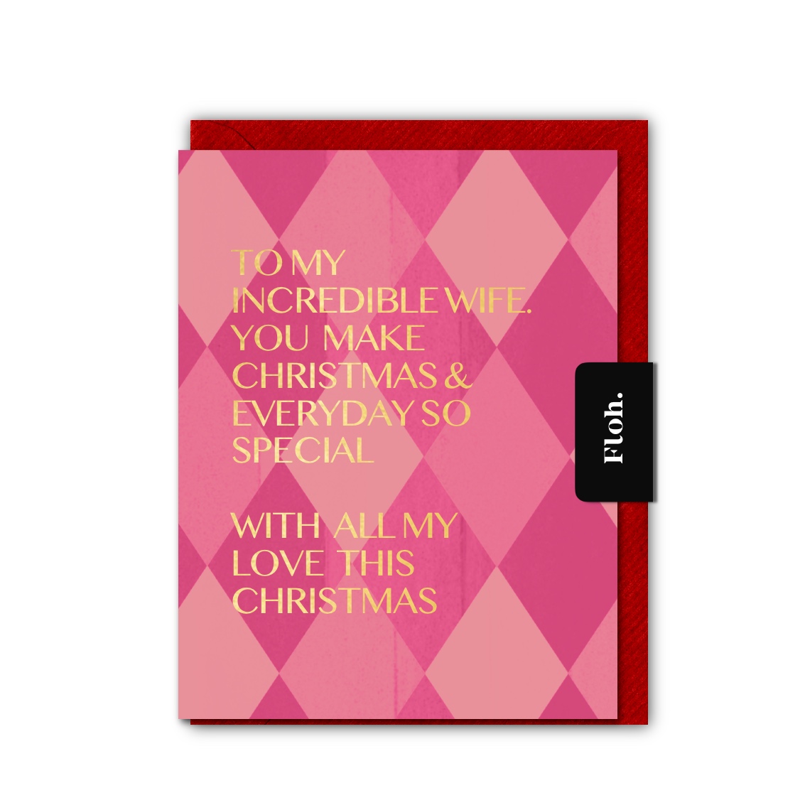 Picture of Wife (Harlequin) Card (Cello-Free)