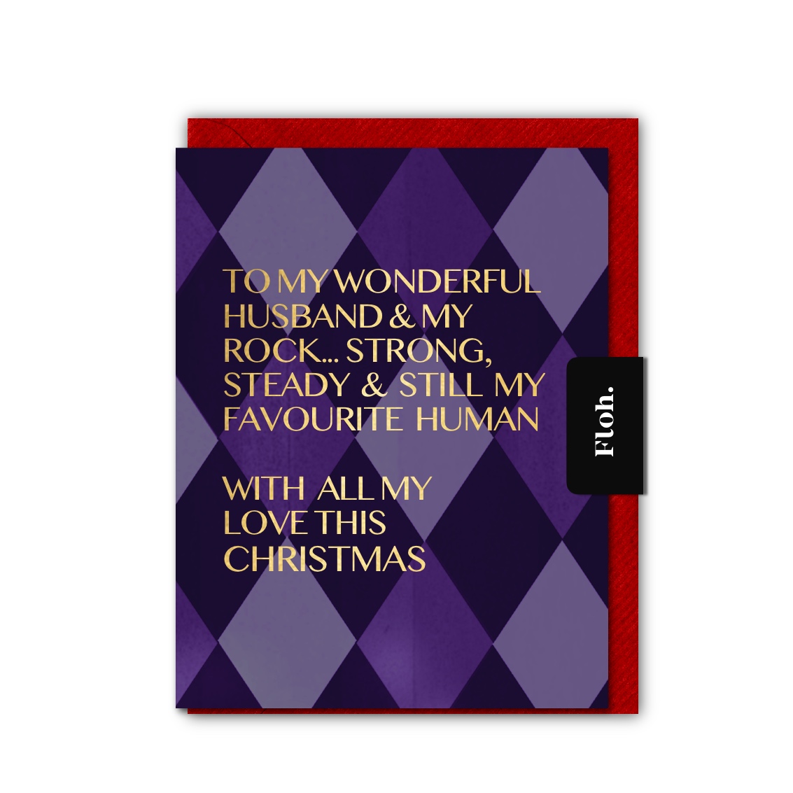 Picture of Husband (Harlequin) Card (Cello-Free)