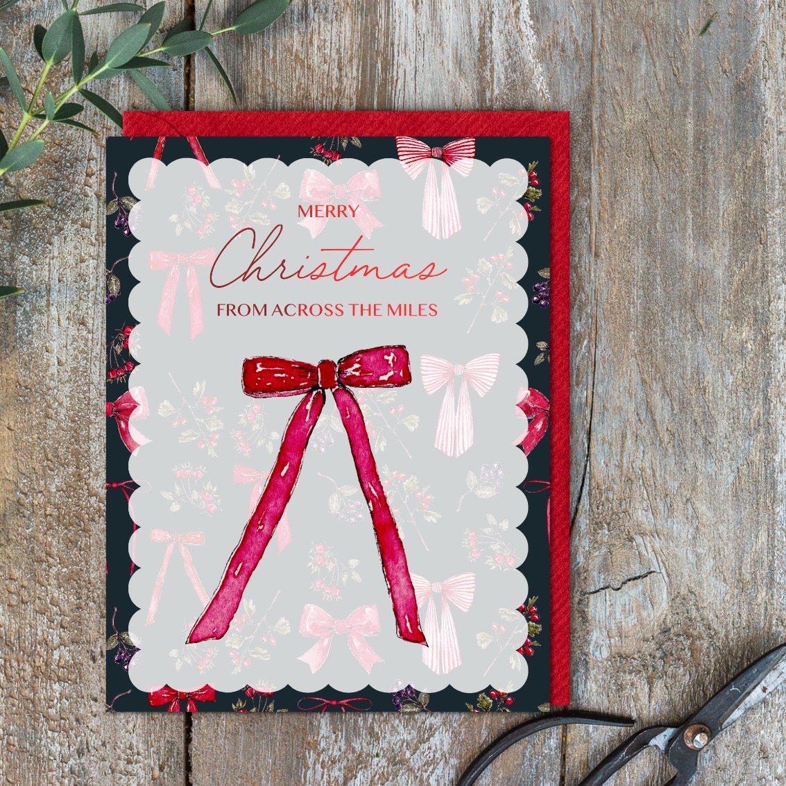 Picture of Merry Christmas from across the miles Card (cello