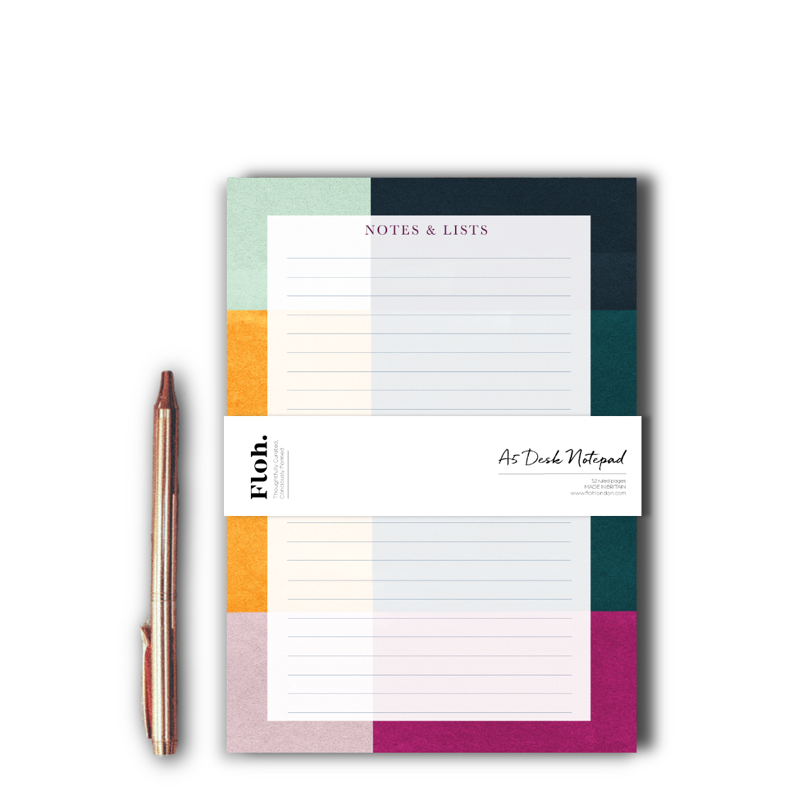Picture of Teal (Colourblock) A5 Desk Pad