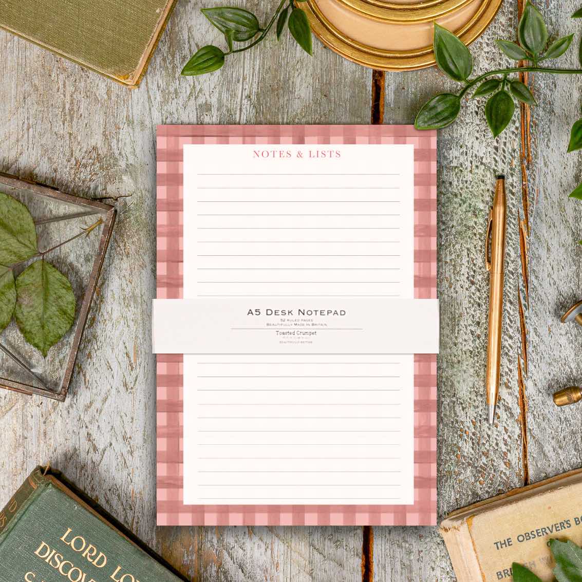 Picture of Heather (Check) A5 Desk Pad