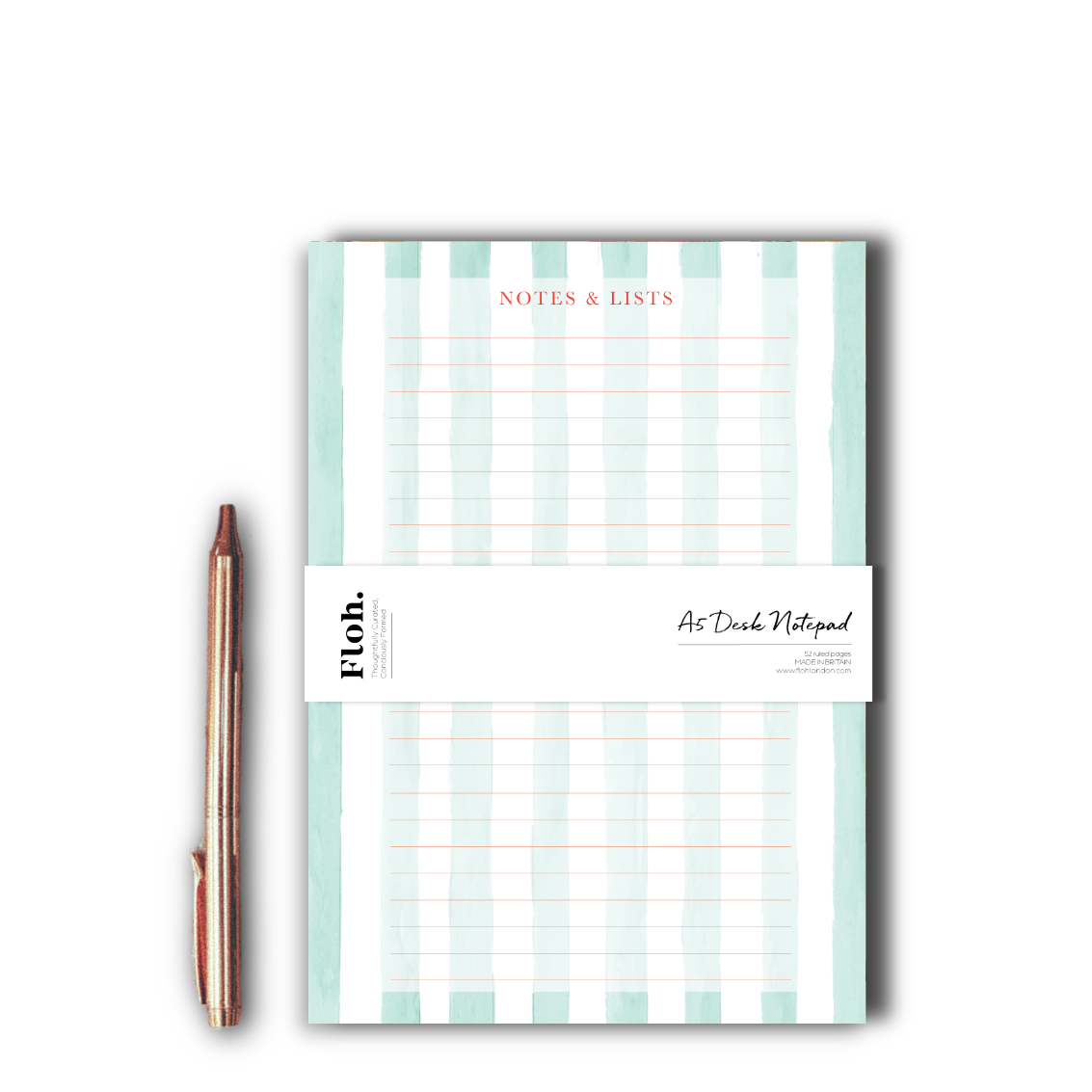 Picture of Mint (Stripes) A5 Desk Pad