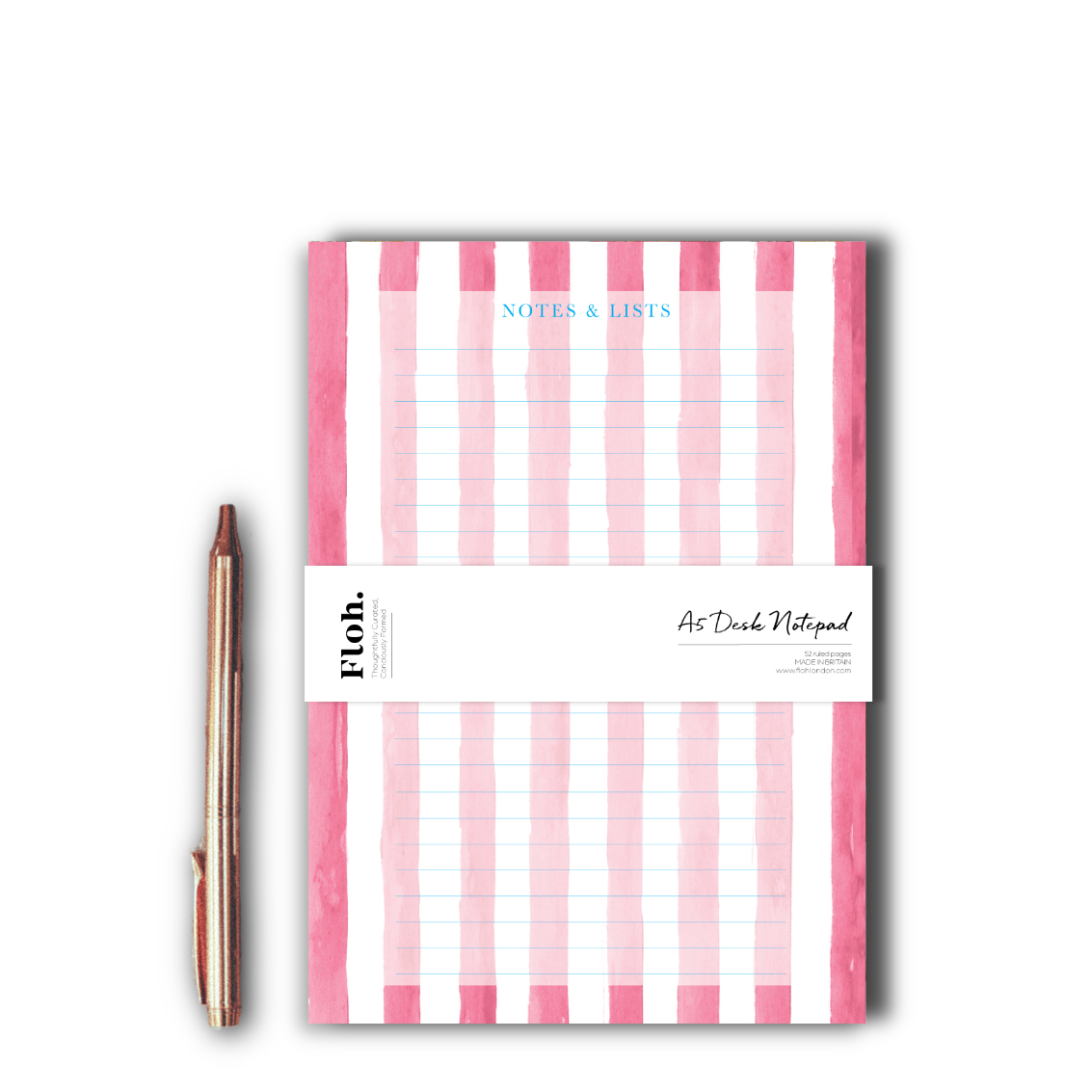 Picture of Raspberry (Stripes) A5 Desk Pad
