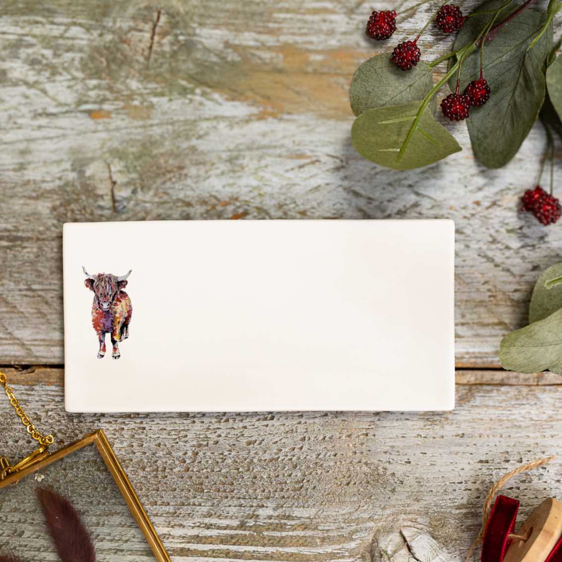 Picture of Highland Cow Rectangular Soap Dish
