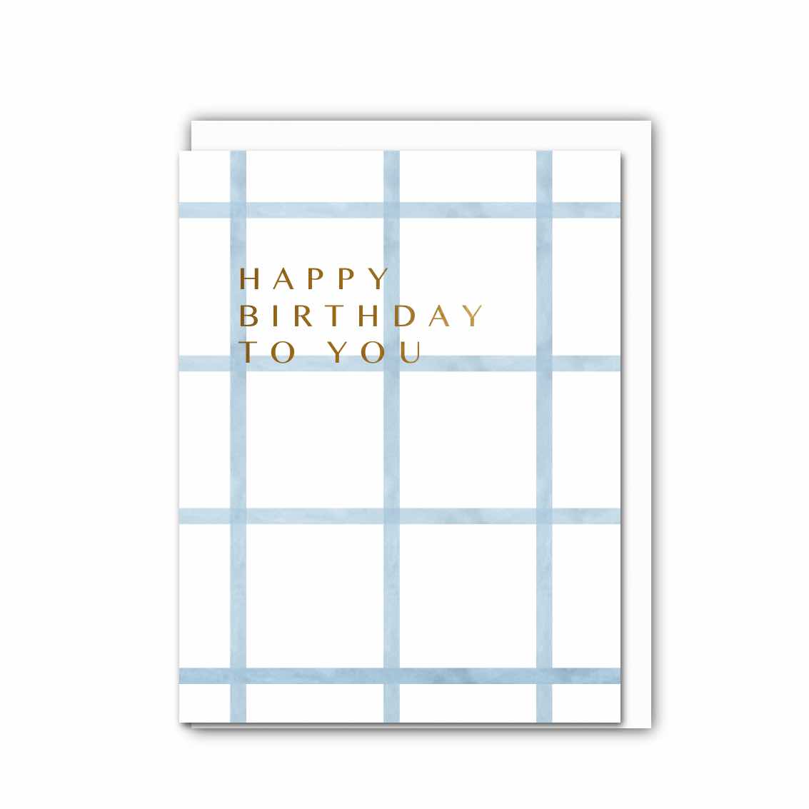 Picture of Happy Birthday to You (Blue Grid) Card (Cello-Free