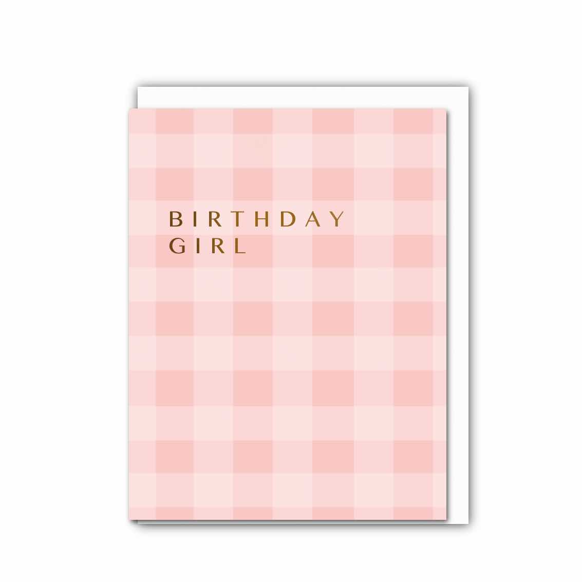 Picture of Birthday Girl (Pink Check) Card (Cello-Free)