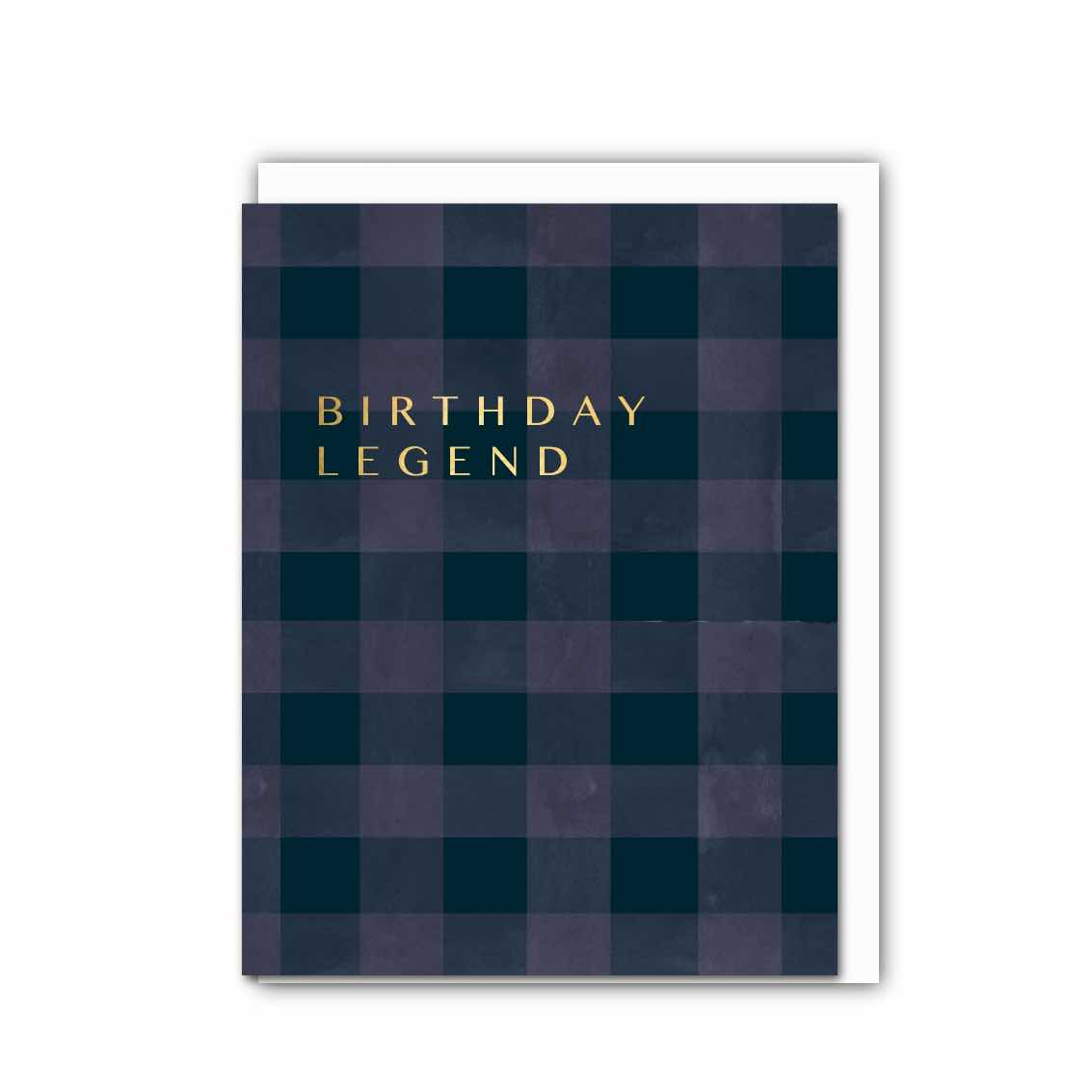Picture of Birthday Legend (Noir Check) Card (Cello-Free)