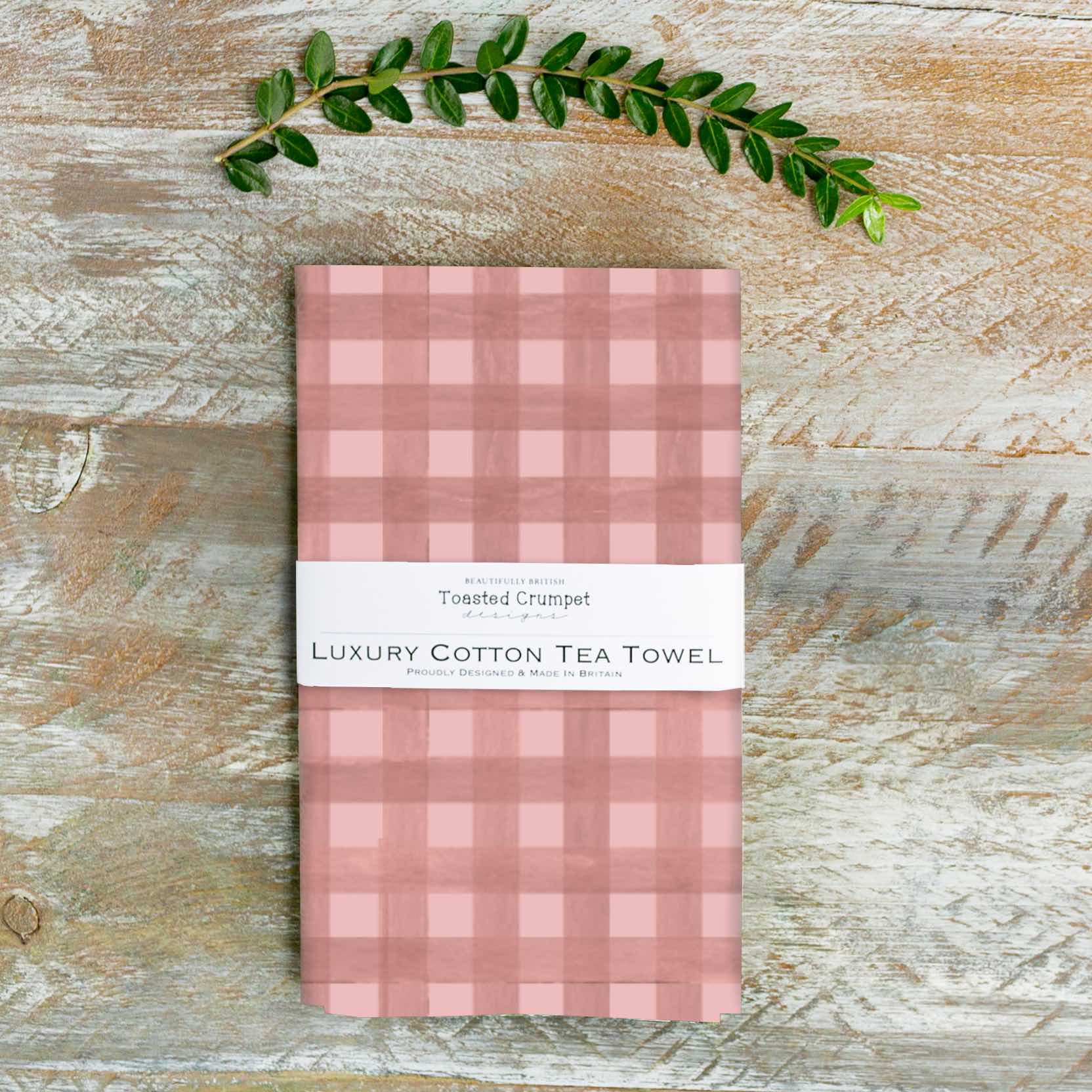 Picture of Heather Blush (Check) Tea Towel