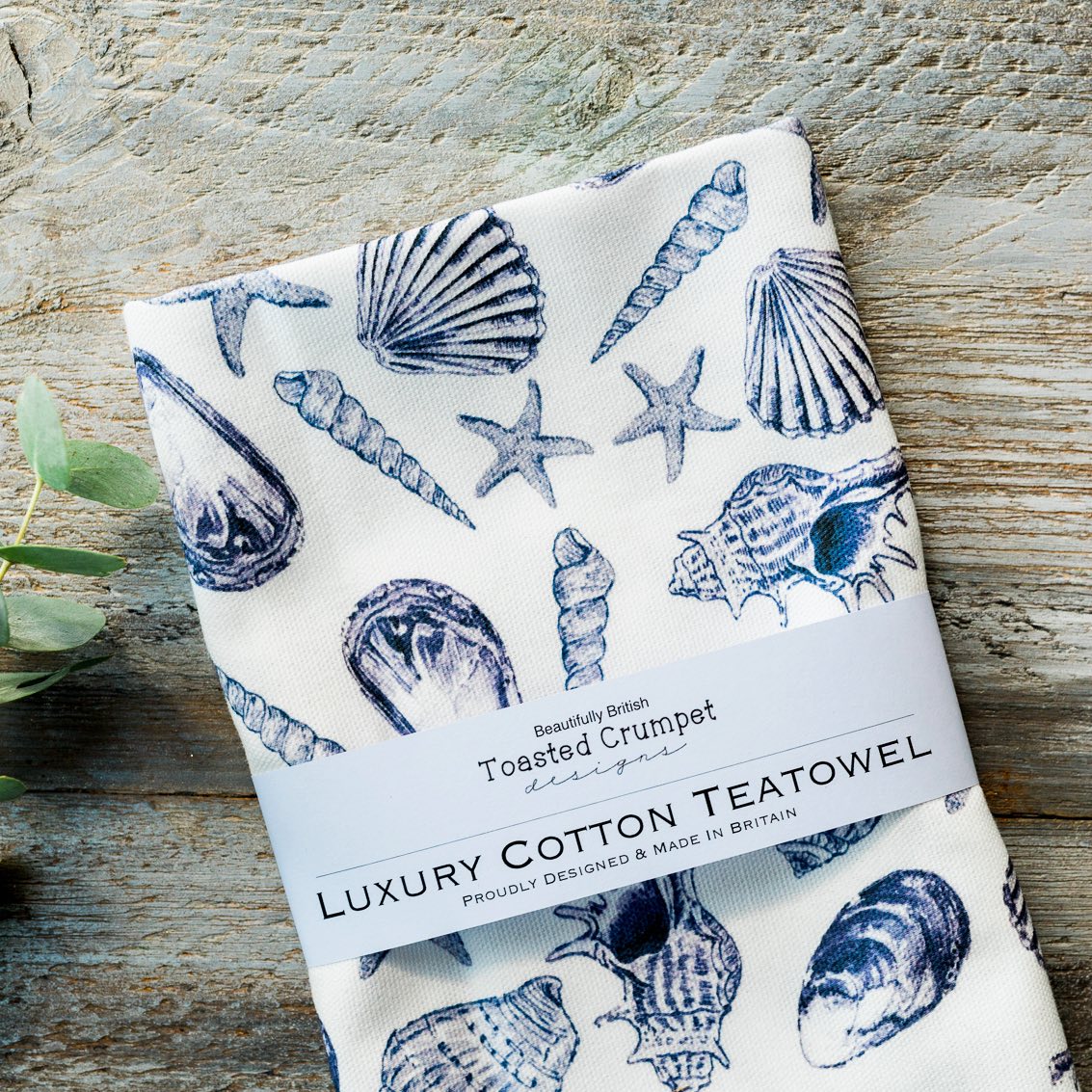 Picture of Inky Shells Tea Towel