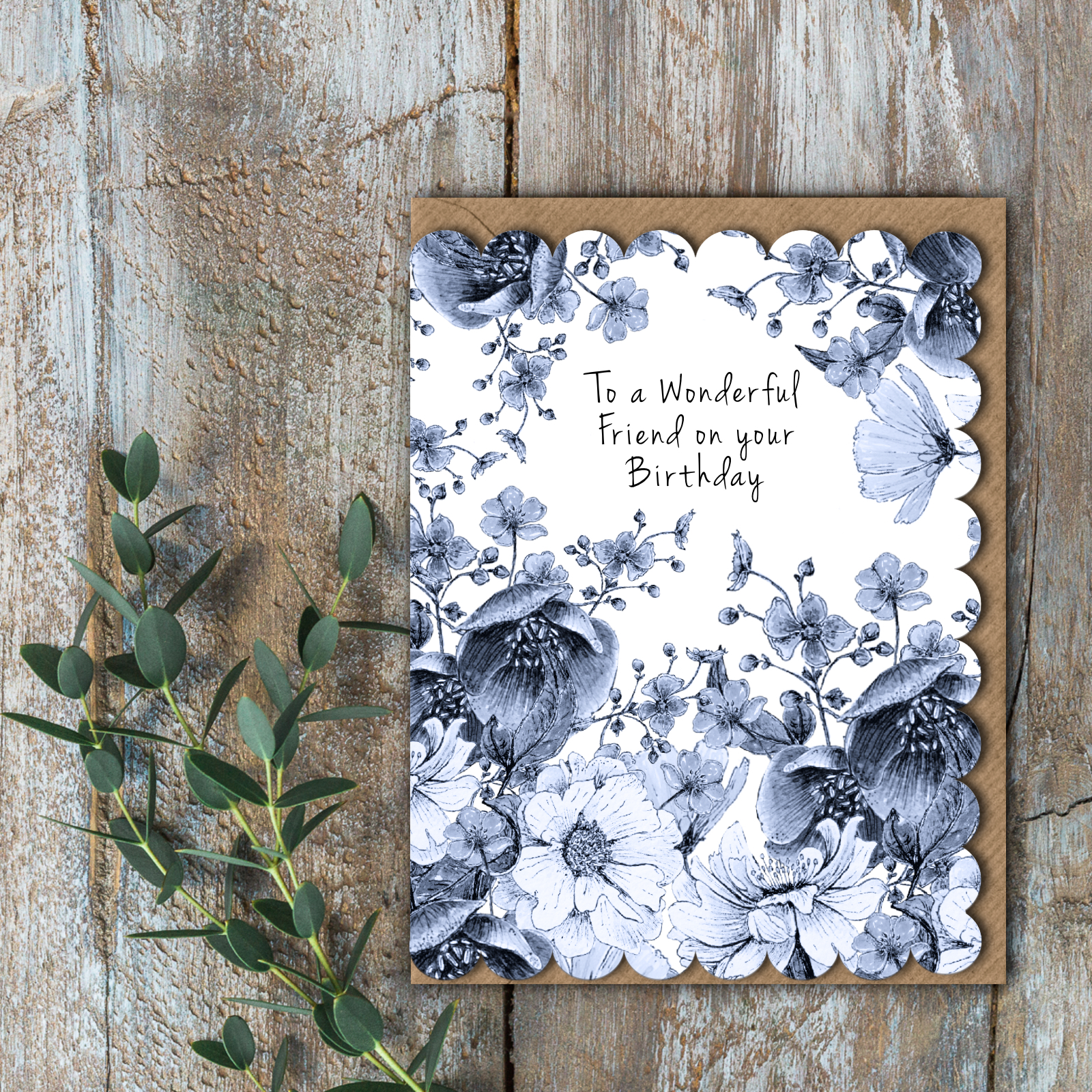 Picture of To a Wonderful Friend (Chateau) Card (Cello-Free)-