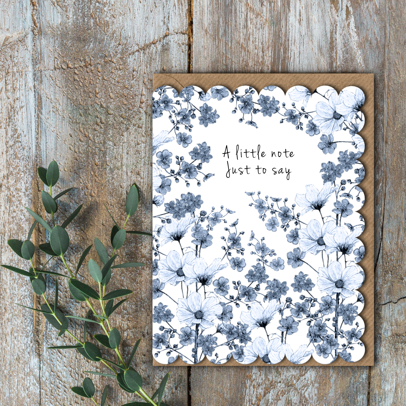 Picture of A Little Note Just to Say (Chateau) Card (Cello-Fr