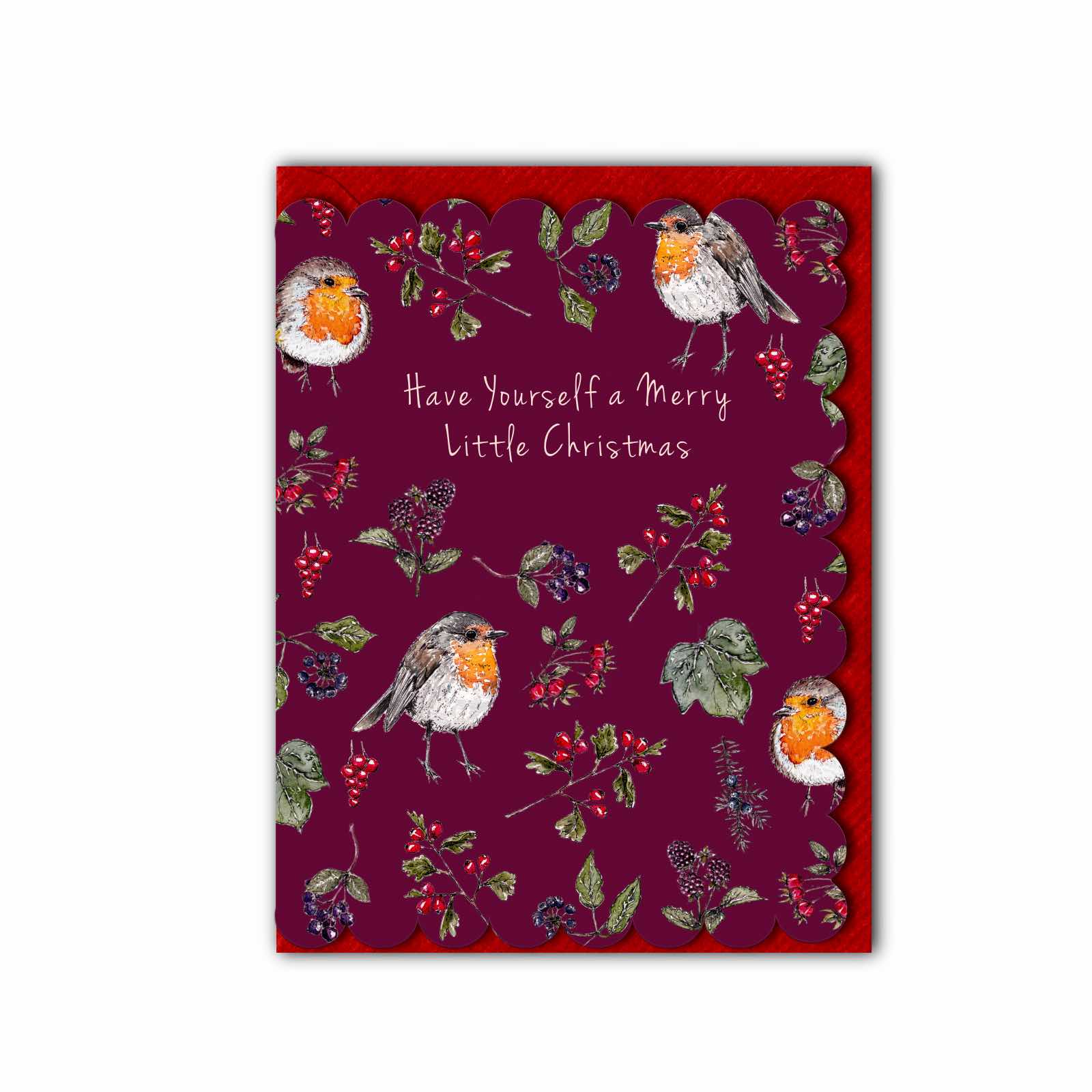Picture of Merry Little Christmas (Deep Red) Card (Cello-Free