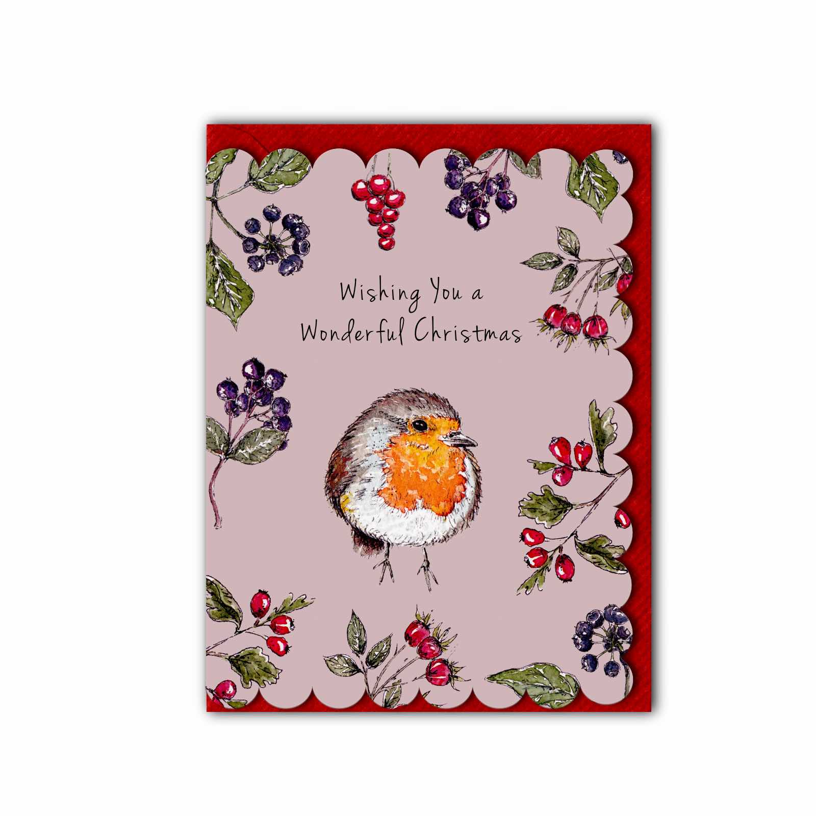 Picture of Wonderful Christmas (Blush) Card (Cello-Free)