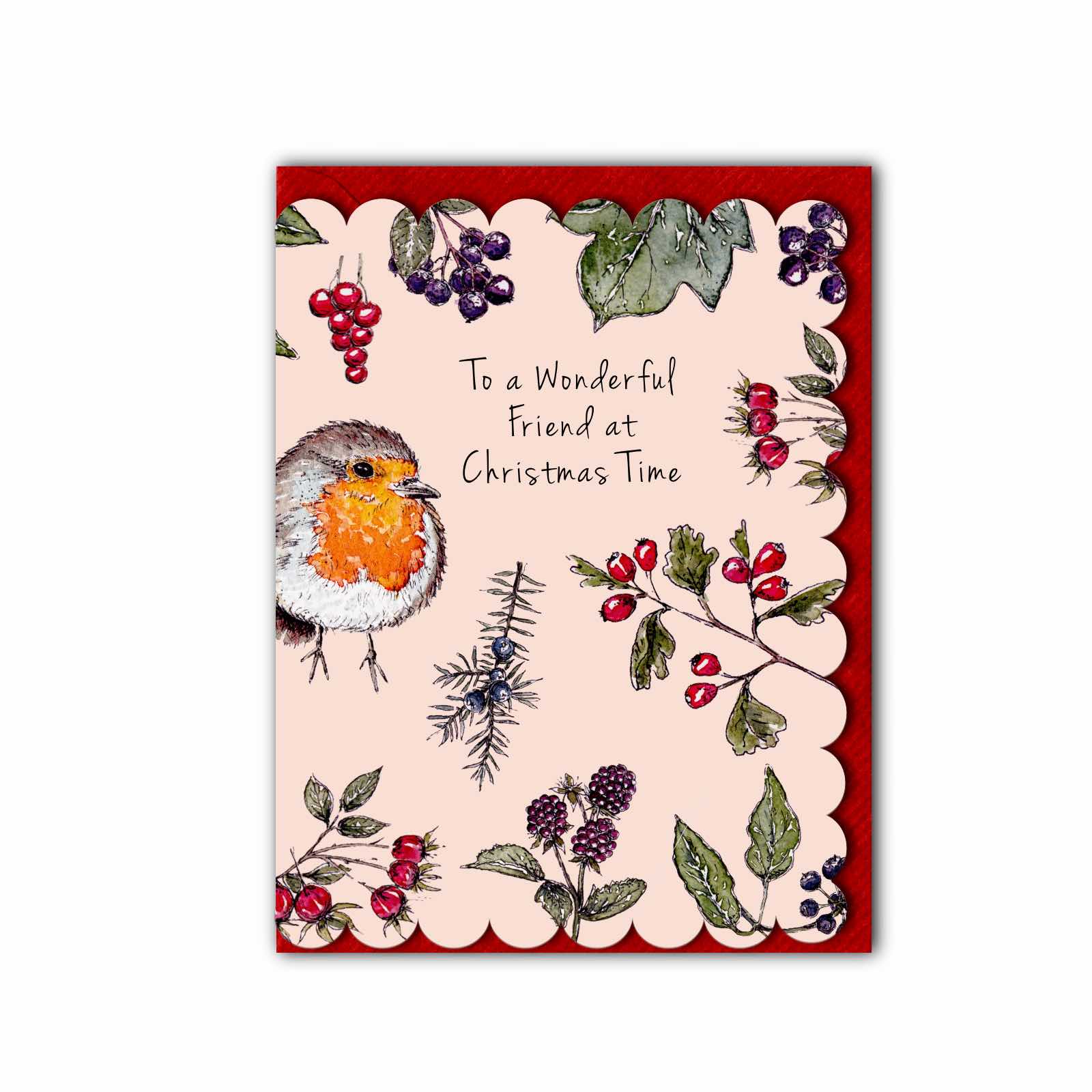 Picture of Wonderful Friend (Peach) Card (Cello-Free)