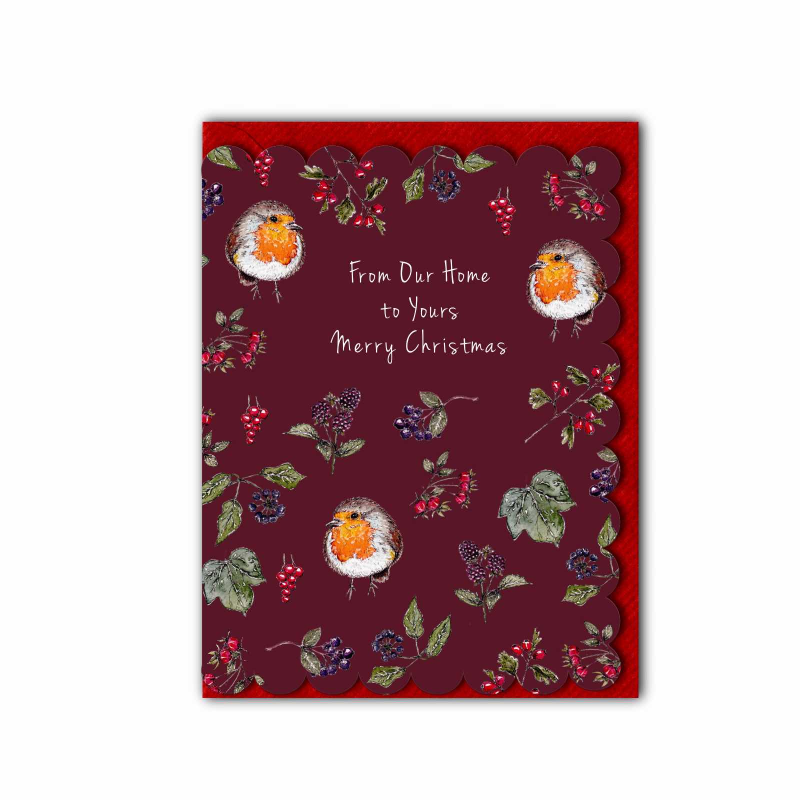 Picture of From Our Home to Yours (Deep Red) Card (Cello-Free