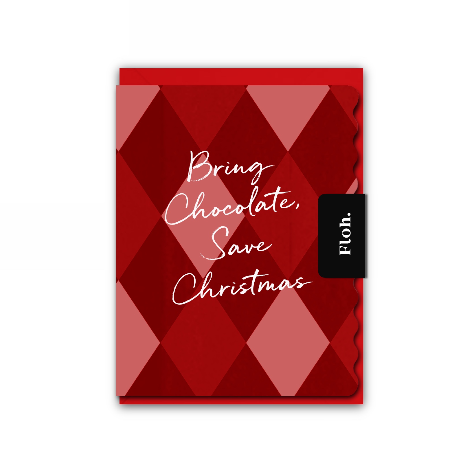 Picture of Bring Chocolate (Harlequin) Card (Cello-Free)