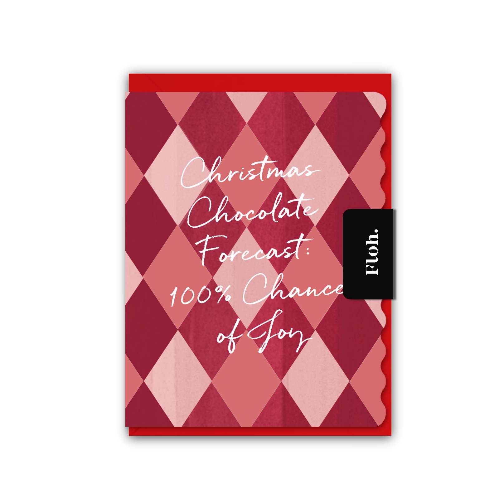 Picture of Christmas Chocolate Forecast (Harlequin) Card (Cel