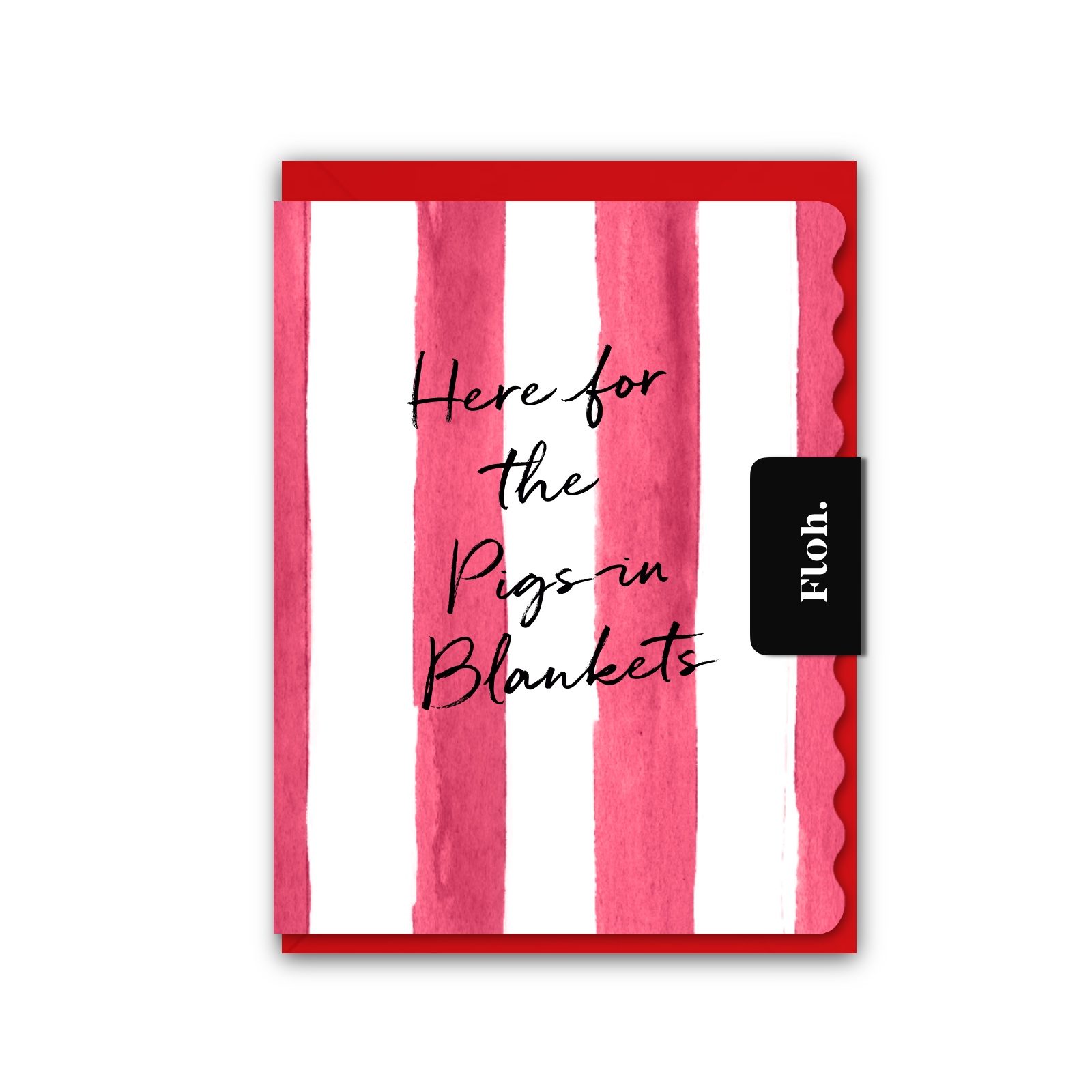 Picture of Pigs in Blankets (Stripes) Card (Cello-Free)