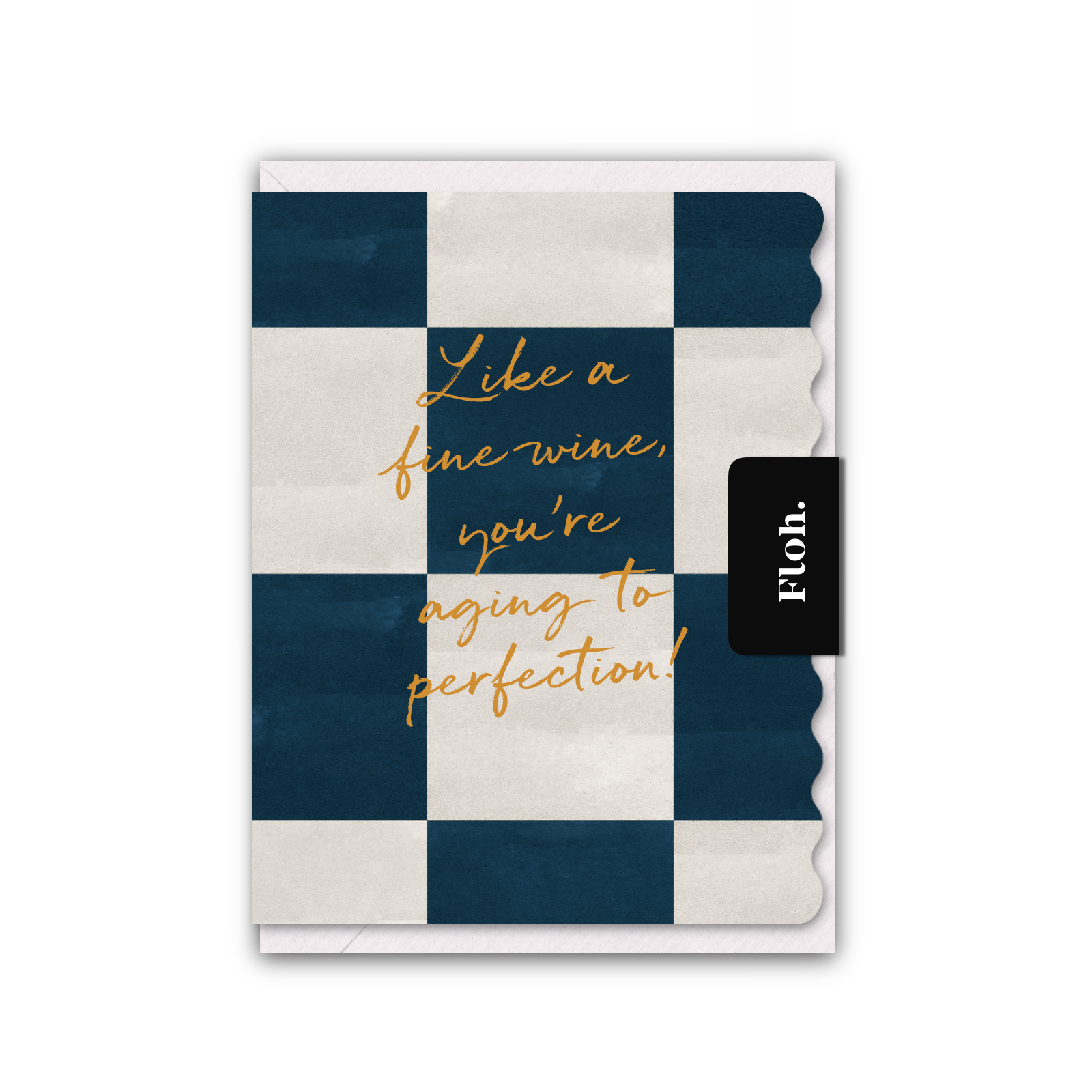 Picture of Like a Fine Wine (Expresso Checkerboard) Card (Cel