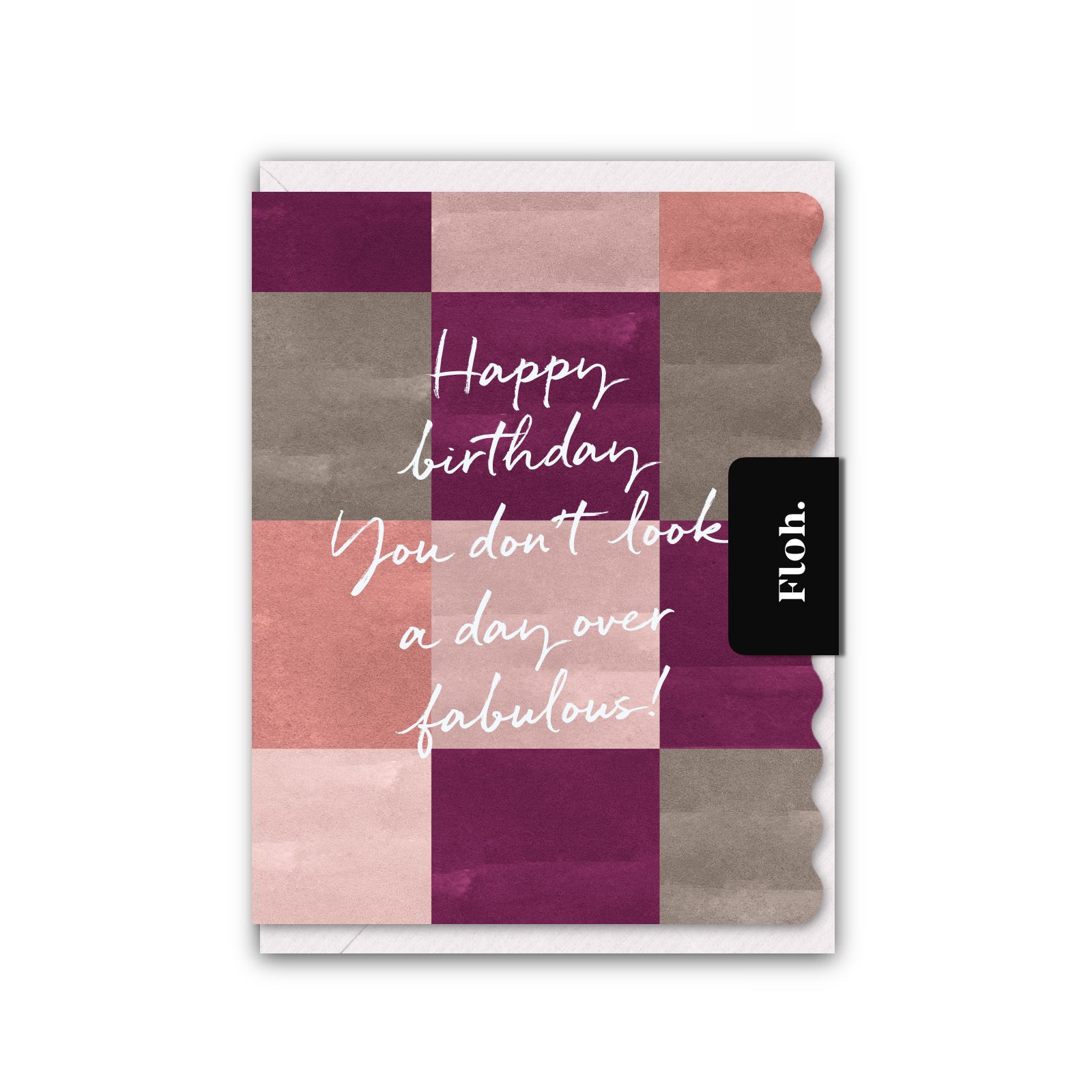 Picture of Happy Birthday (Paloma Checkerboard) Card (Cello-F