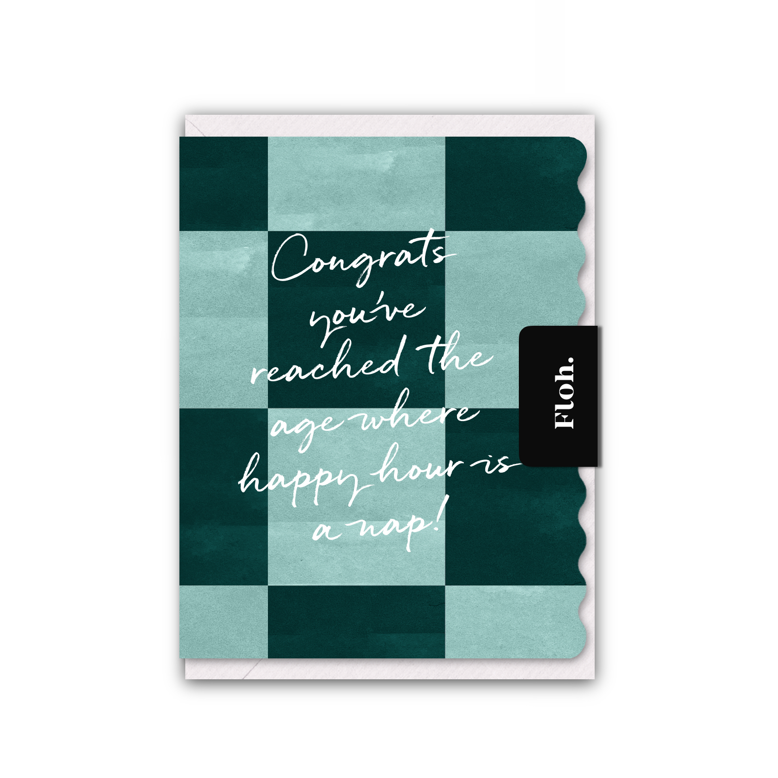 Picture of Congrats (Blue Noir Checkerboard) Card (Cello-Free