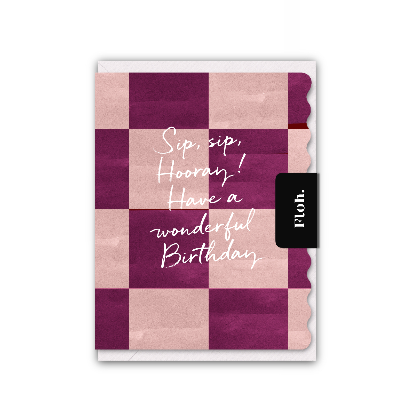 Picture of Sip Sip Hooray (Paloma Noir Checkerboard) Card (Ce