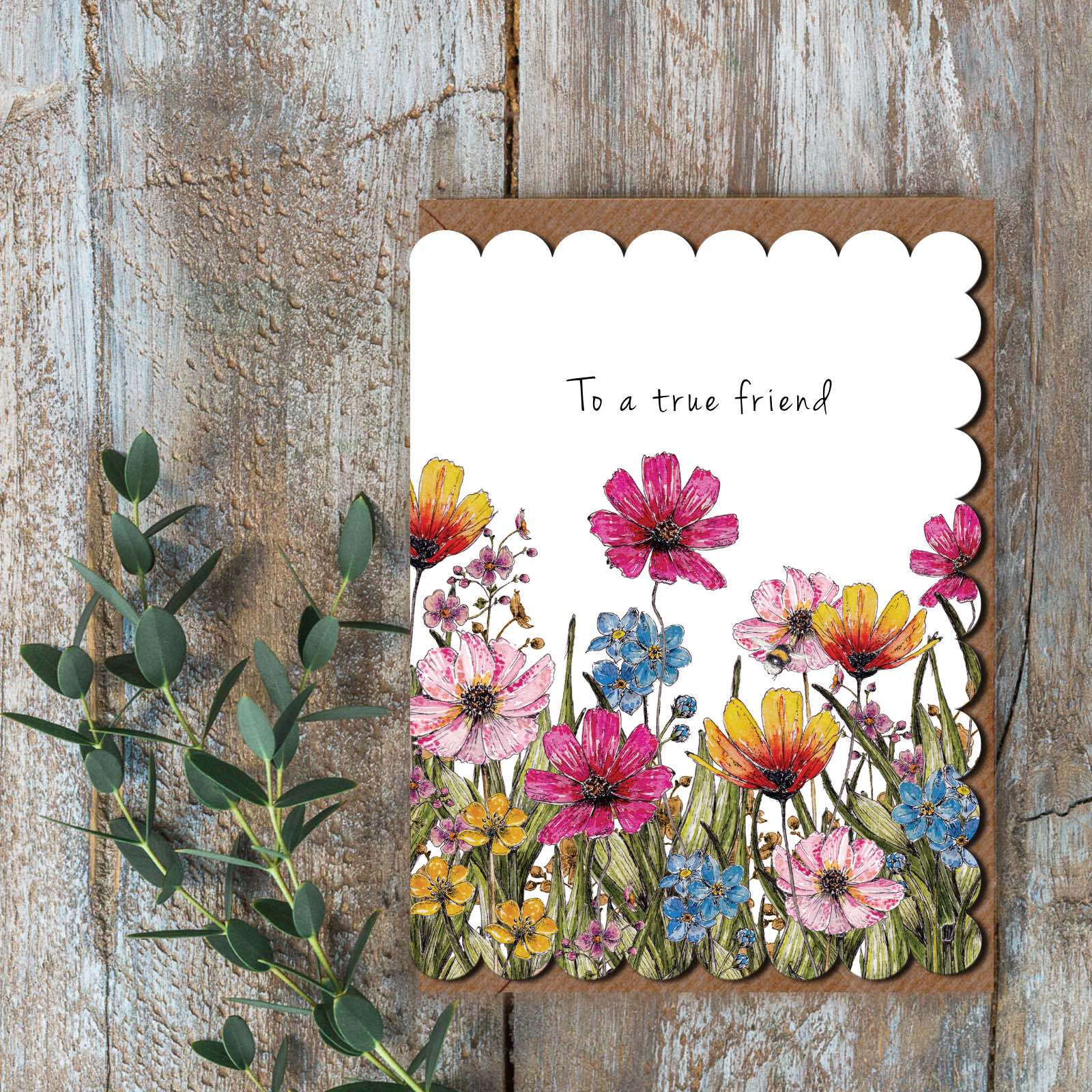 Picture of To a True Friend Card (Cello-Free)