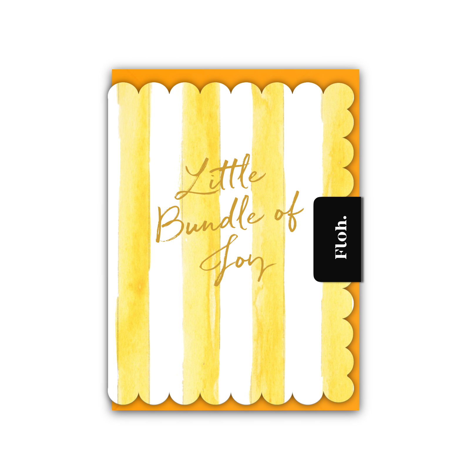 Picture of Little Bundle of Joy (Lemon Stripes) Card (Cello-F