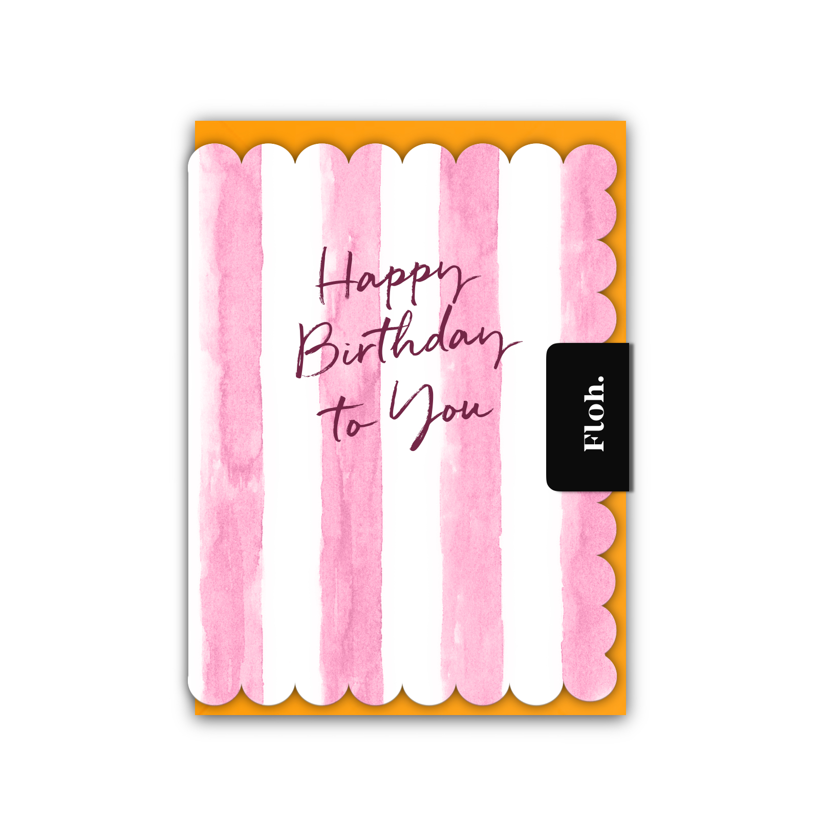 Picture of Happy Birthday to You (Pink Sripes) Card (Cello-Fr
