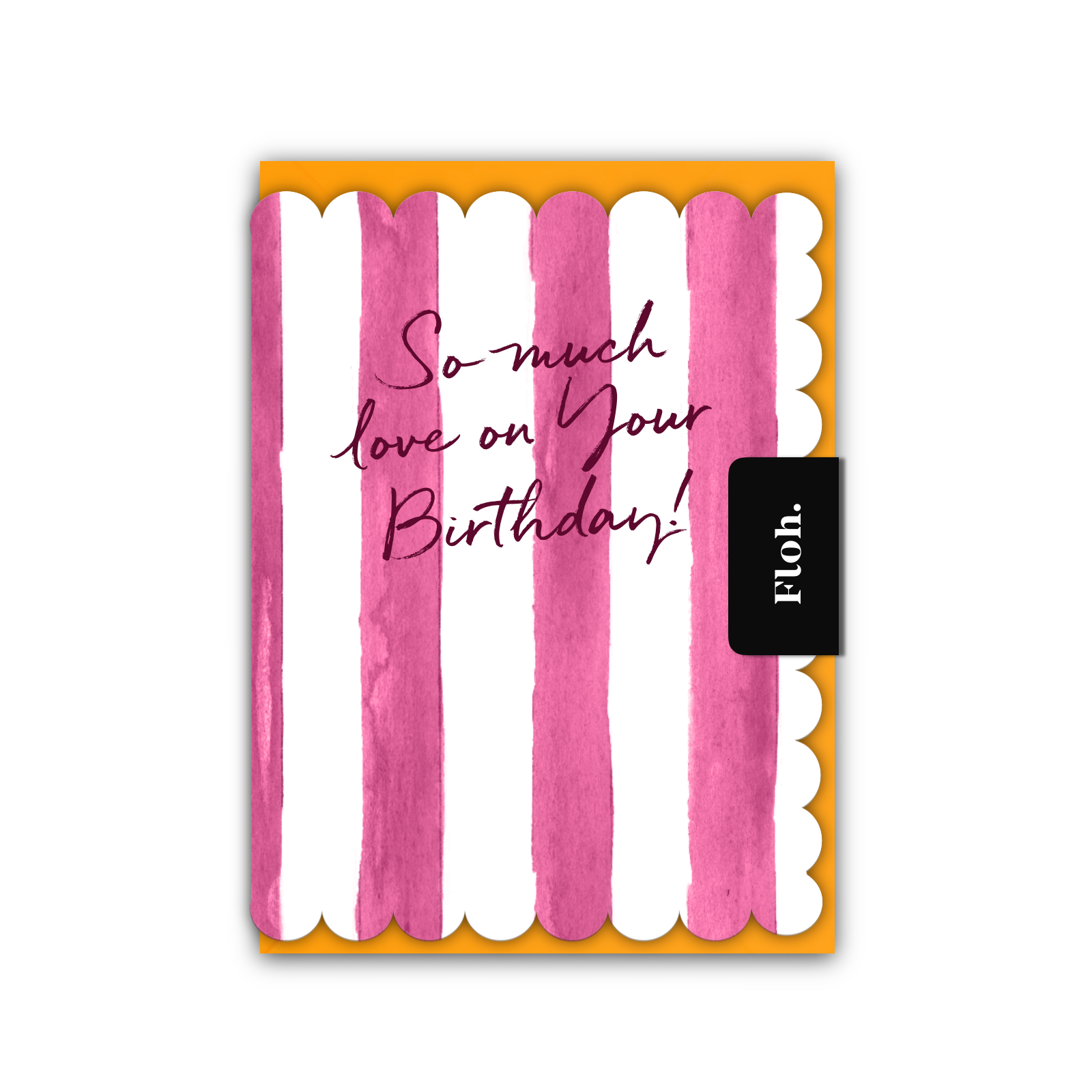 Picture of So Much Love on your Birthday (Raspberry Stripes)