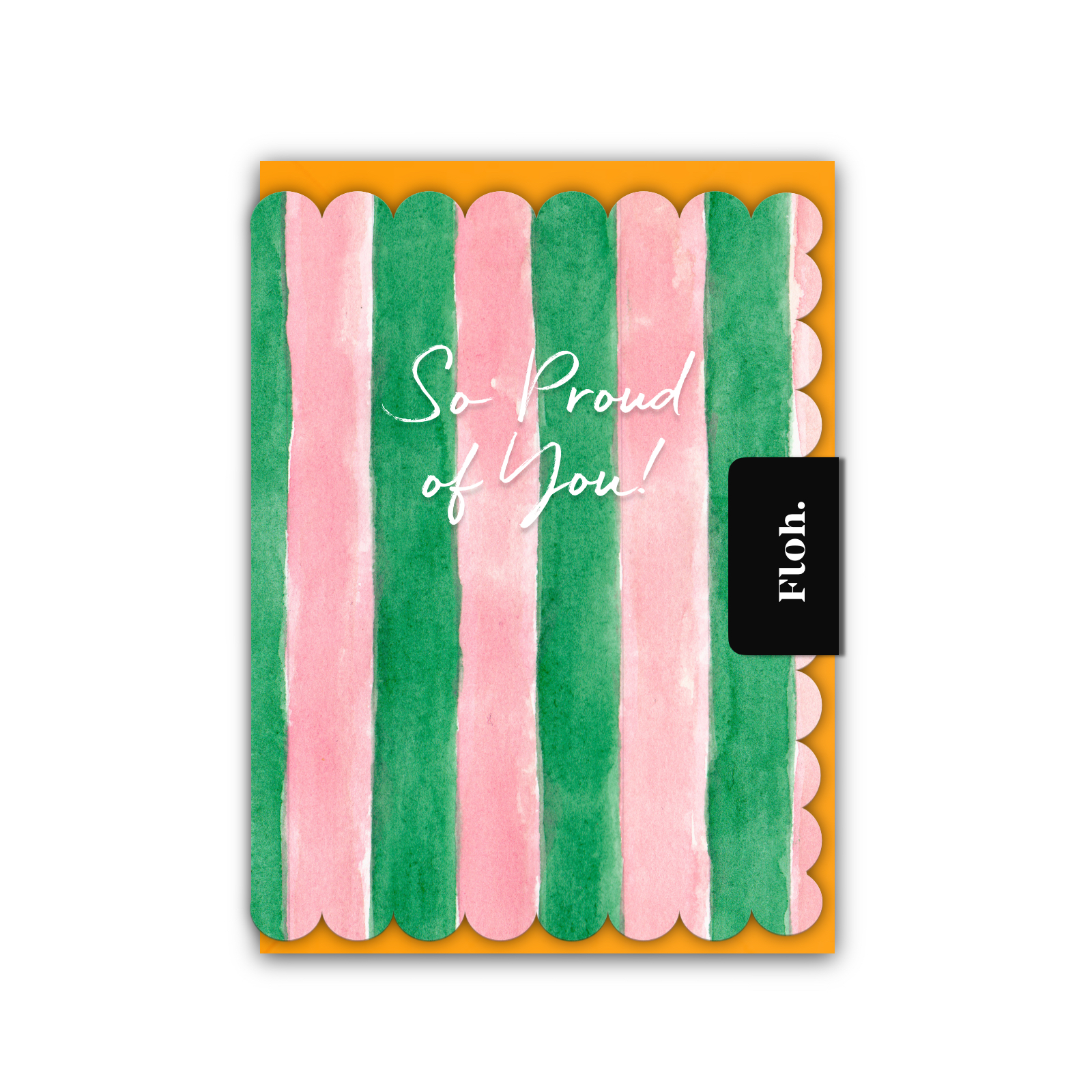 Picture of So Proud of You (Pink & Green Stripes) Card (Cello