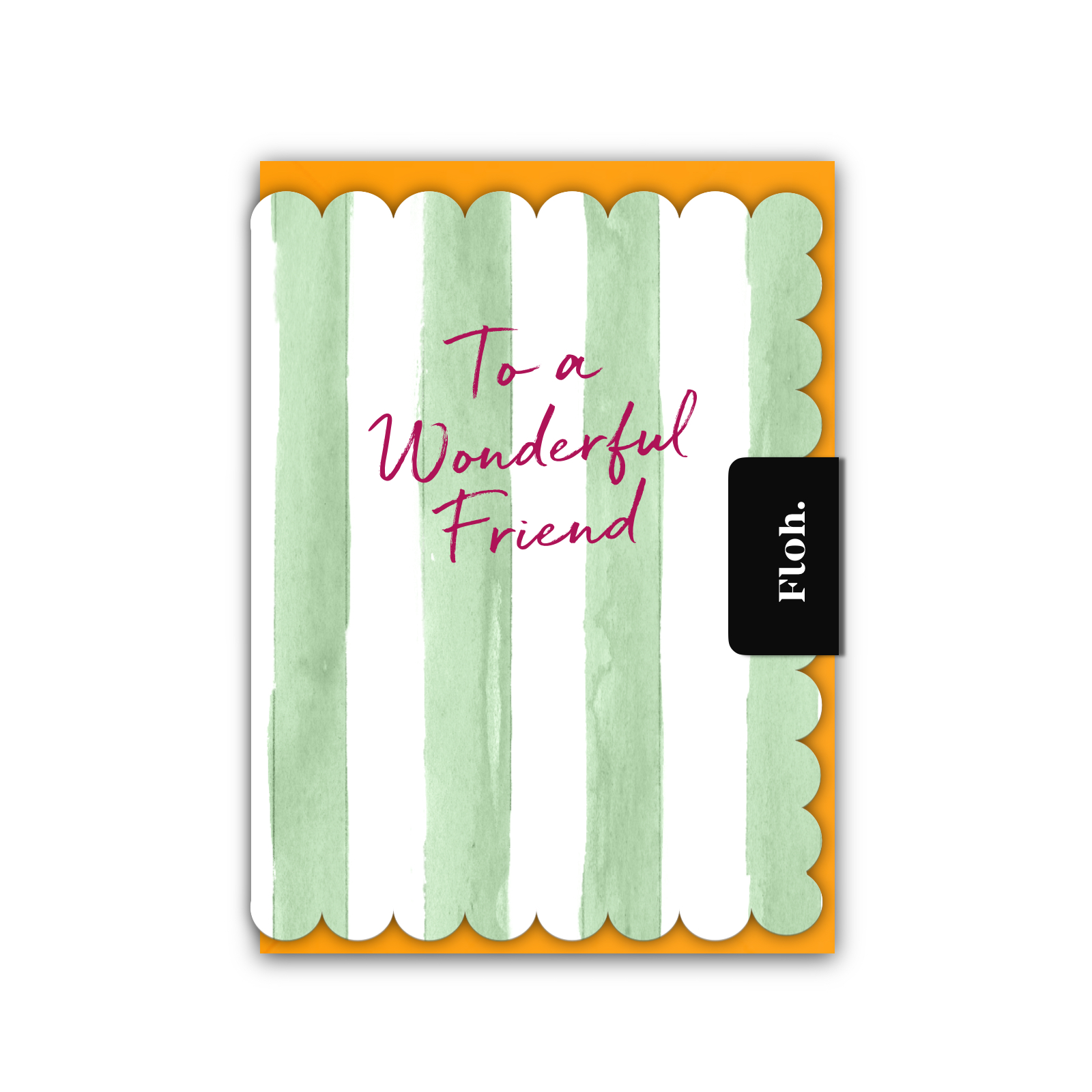 Picture of To A Wonderful Friend (Olive Stripes) Card (Cello-
