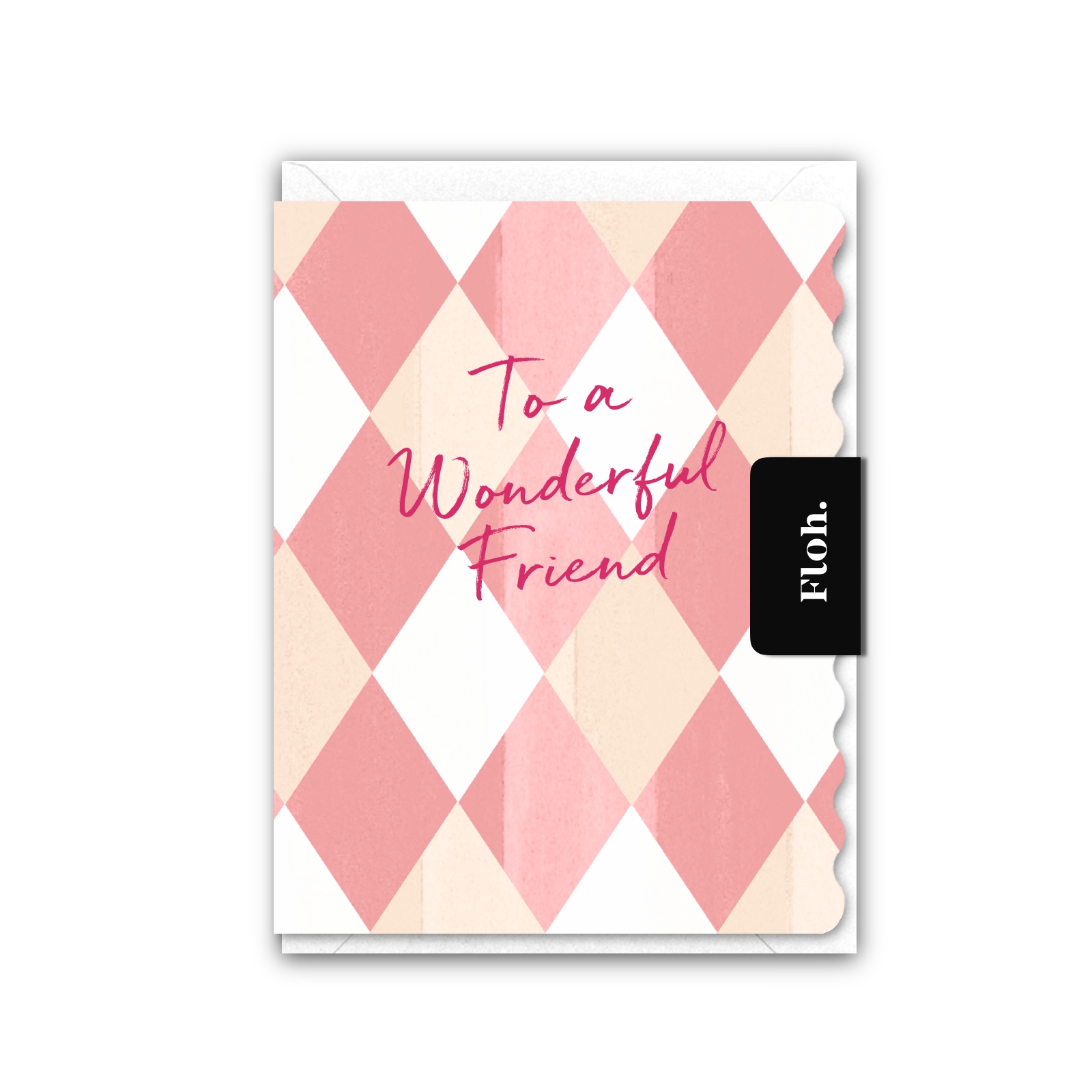 Picture of To a Wonderful Friend (Harlequin) Card (Cello-Free