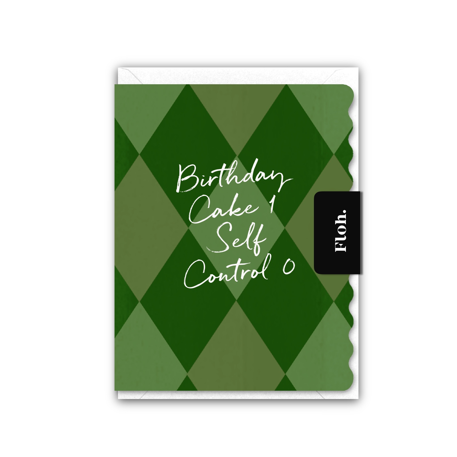 Picture of Birthday Cake 1 (Harlequin) Card (Cello-Free)
