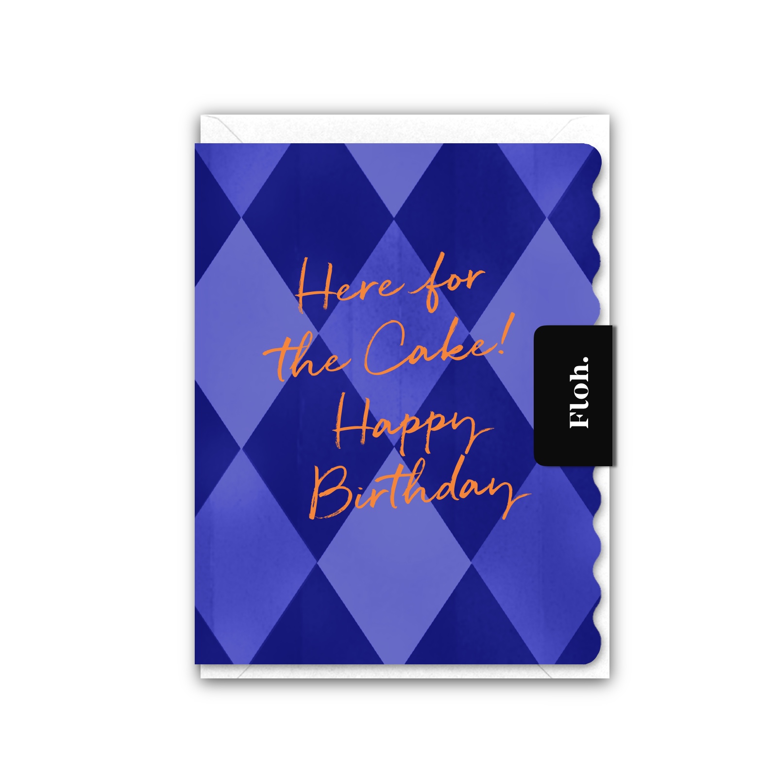 Picture of Here for the Cake (Harlequin) Card (Cello-Free)