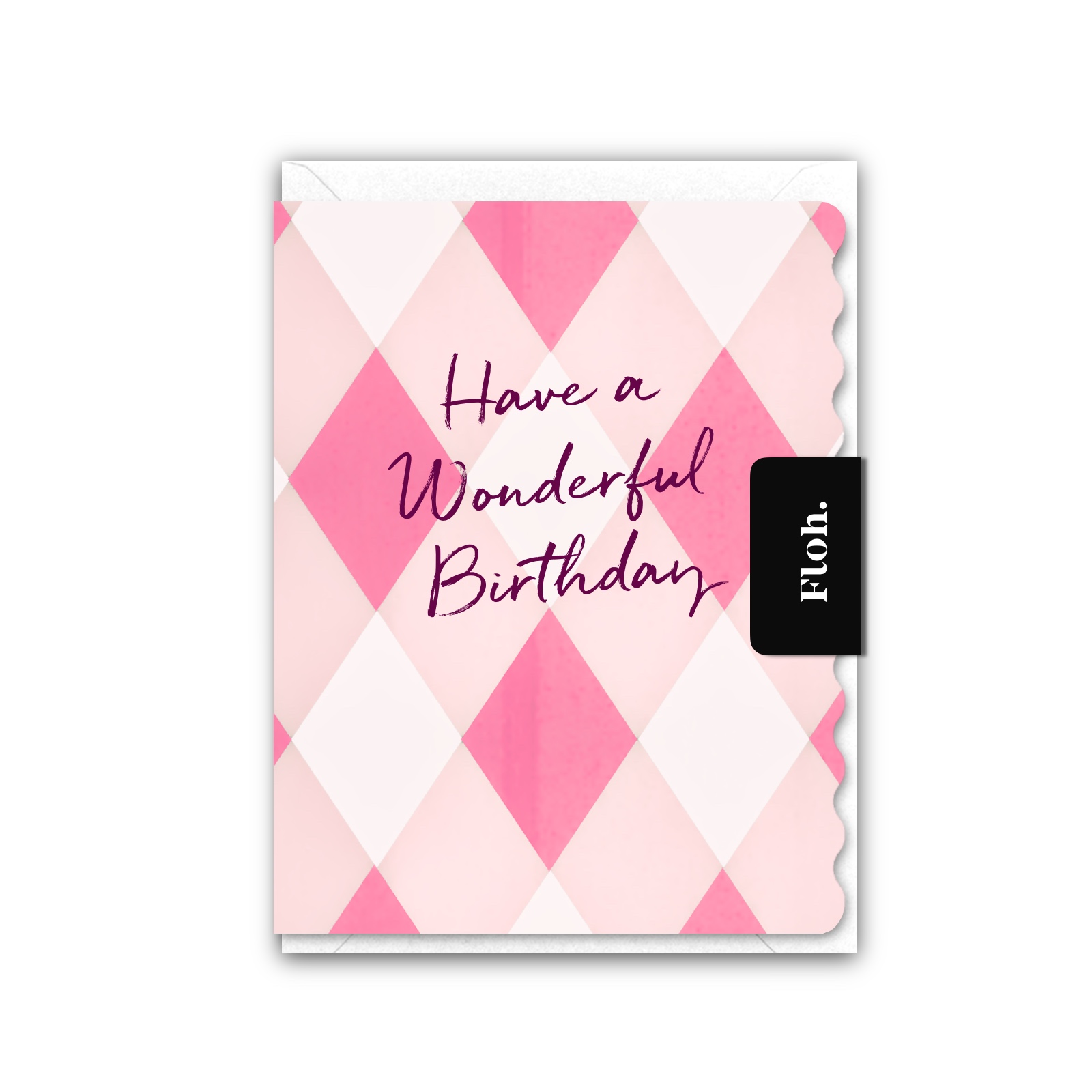 Picture of Wonderful Birthday (Harlequin) Card (Cello-Free)
