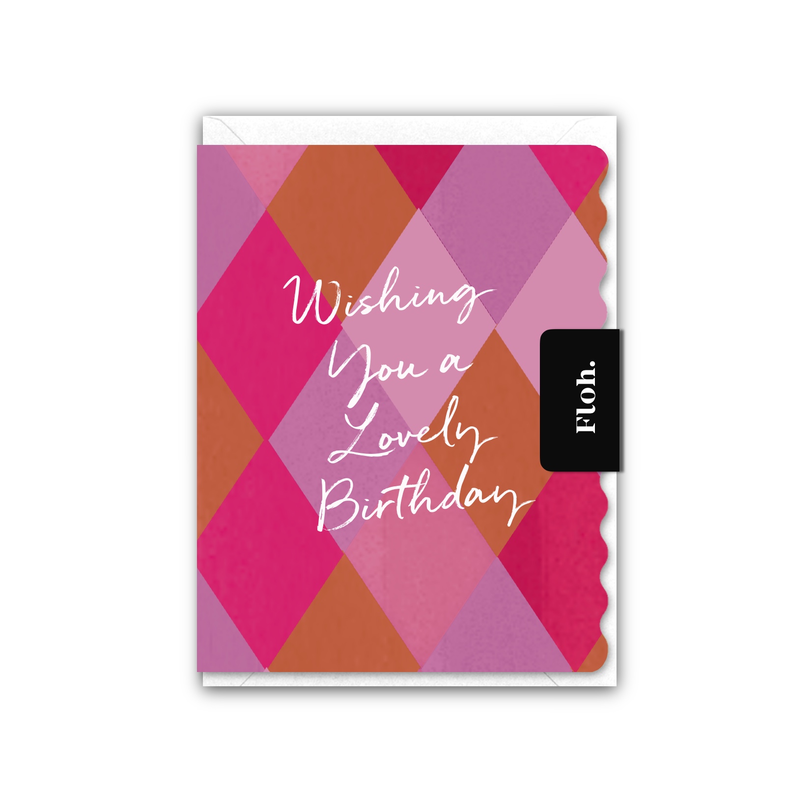 Picture of Wishing you a Lovely Birthday (Harlequin) Card (Ce