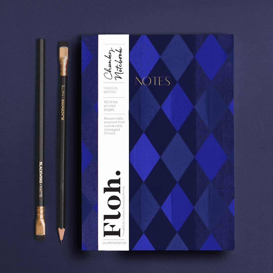 Picture of Mystic Night & Cobalt (Harlequin) A5 Chunky Notebo