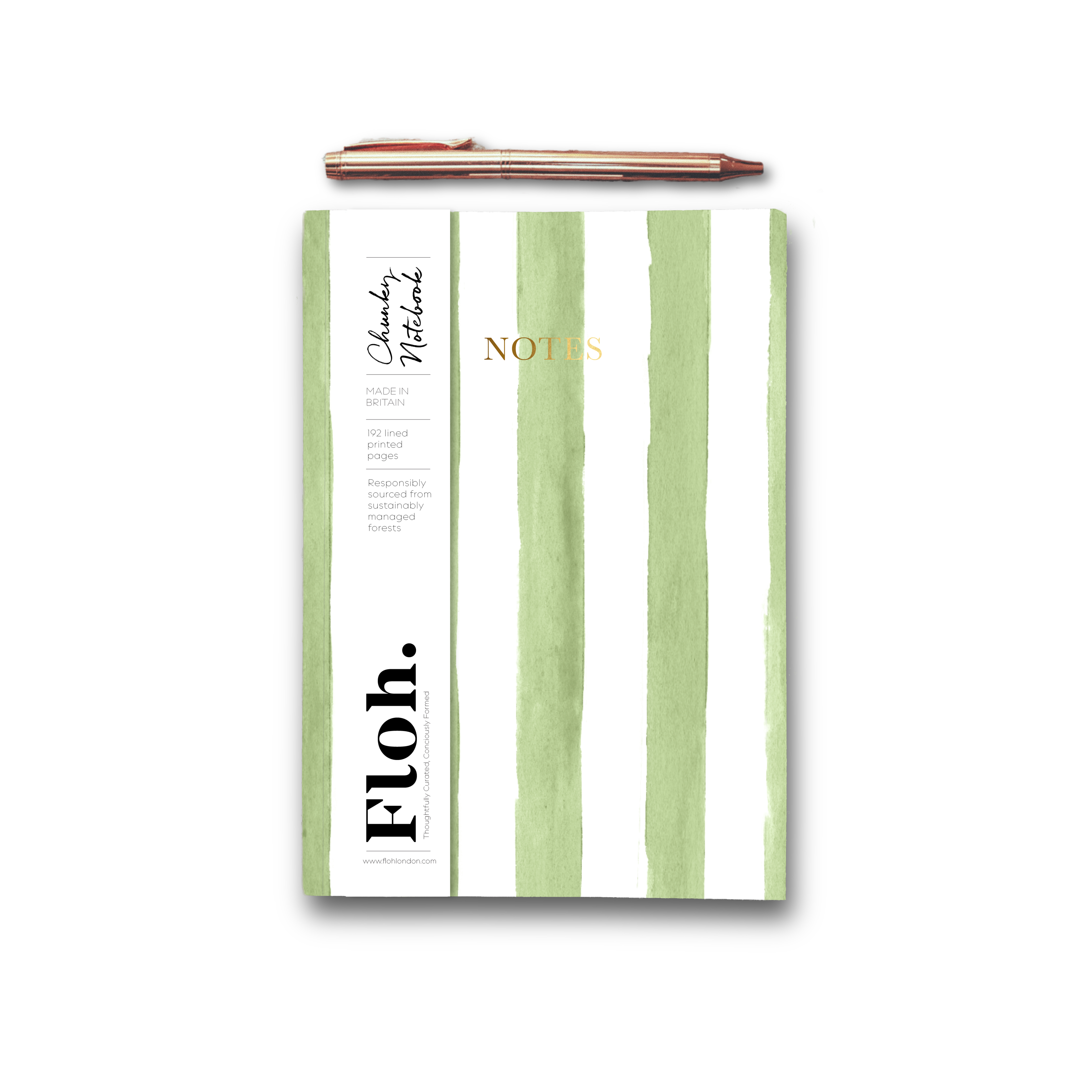 Picture of Olive (Stripes) A5 Chunky Notebook