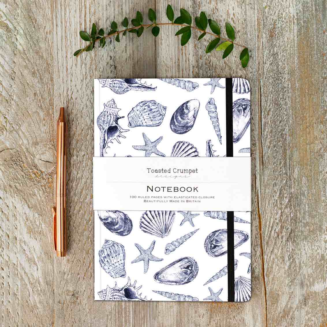 Picture of Inky Shells Pure A5 Lined Notebook