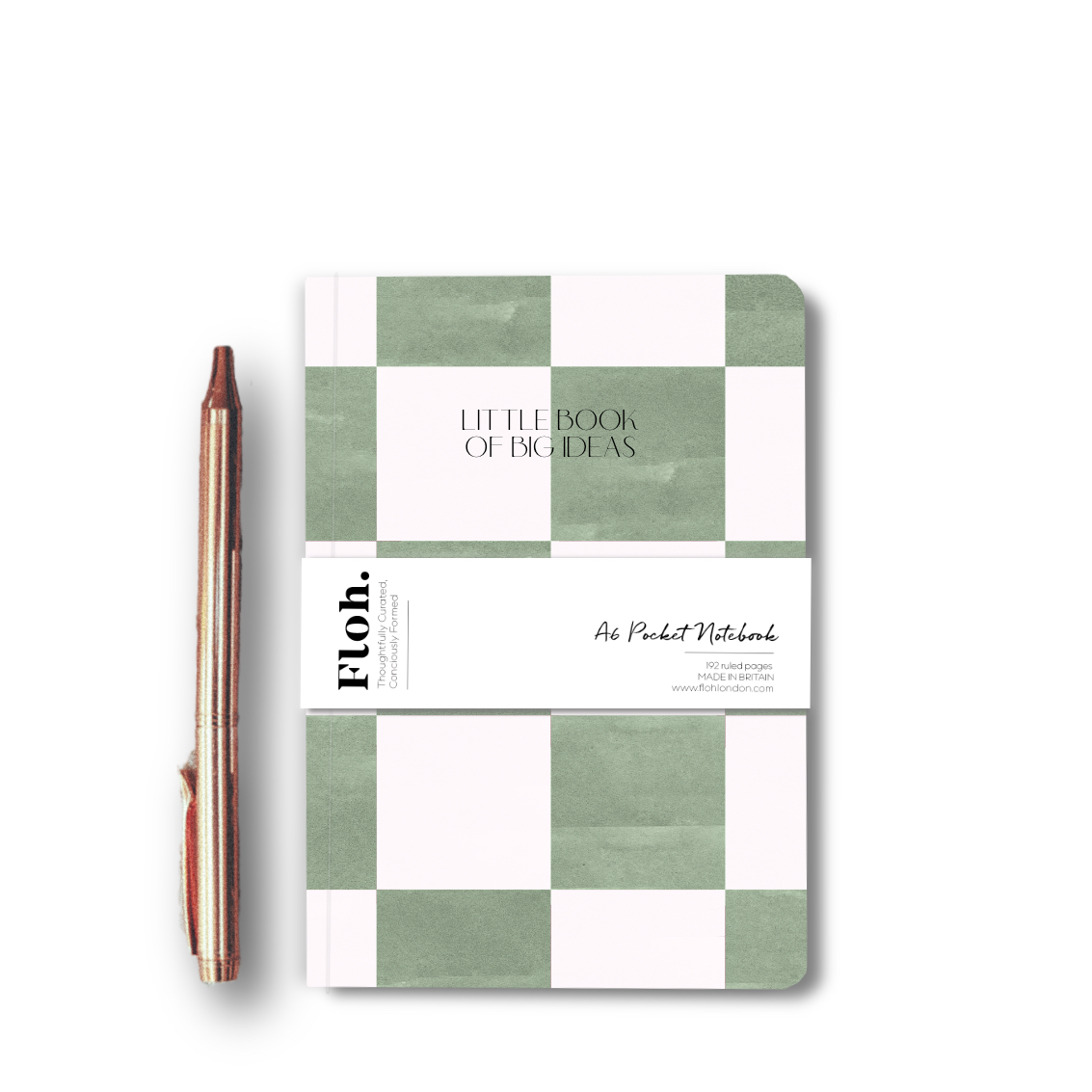 Picture of Matcha (Checkerboard) A6 Lined Notebook