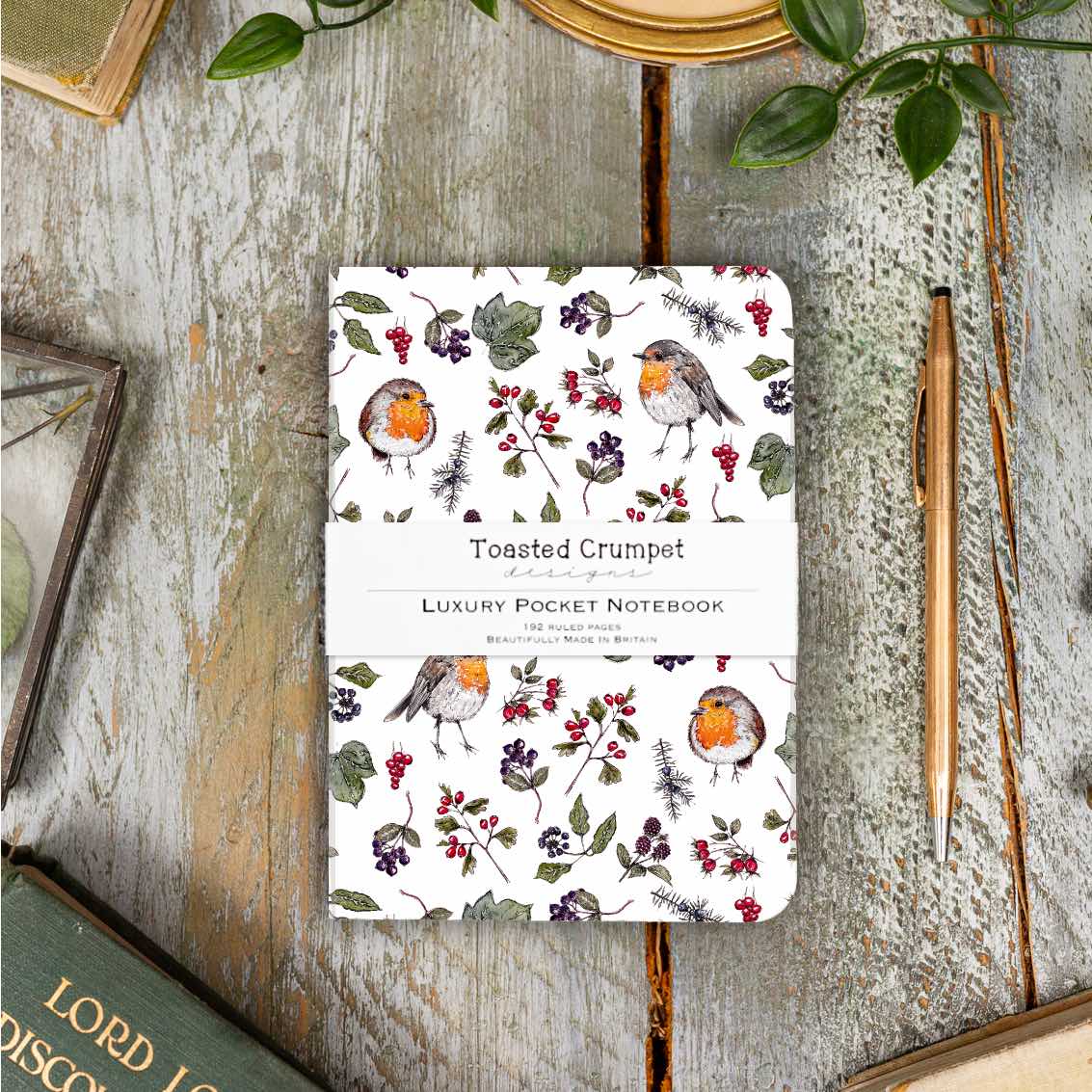 Picture of Hedgerow Robin (Pure) A6 Lined Pocket Notebook