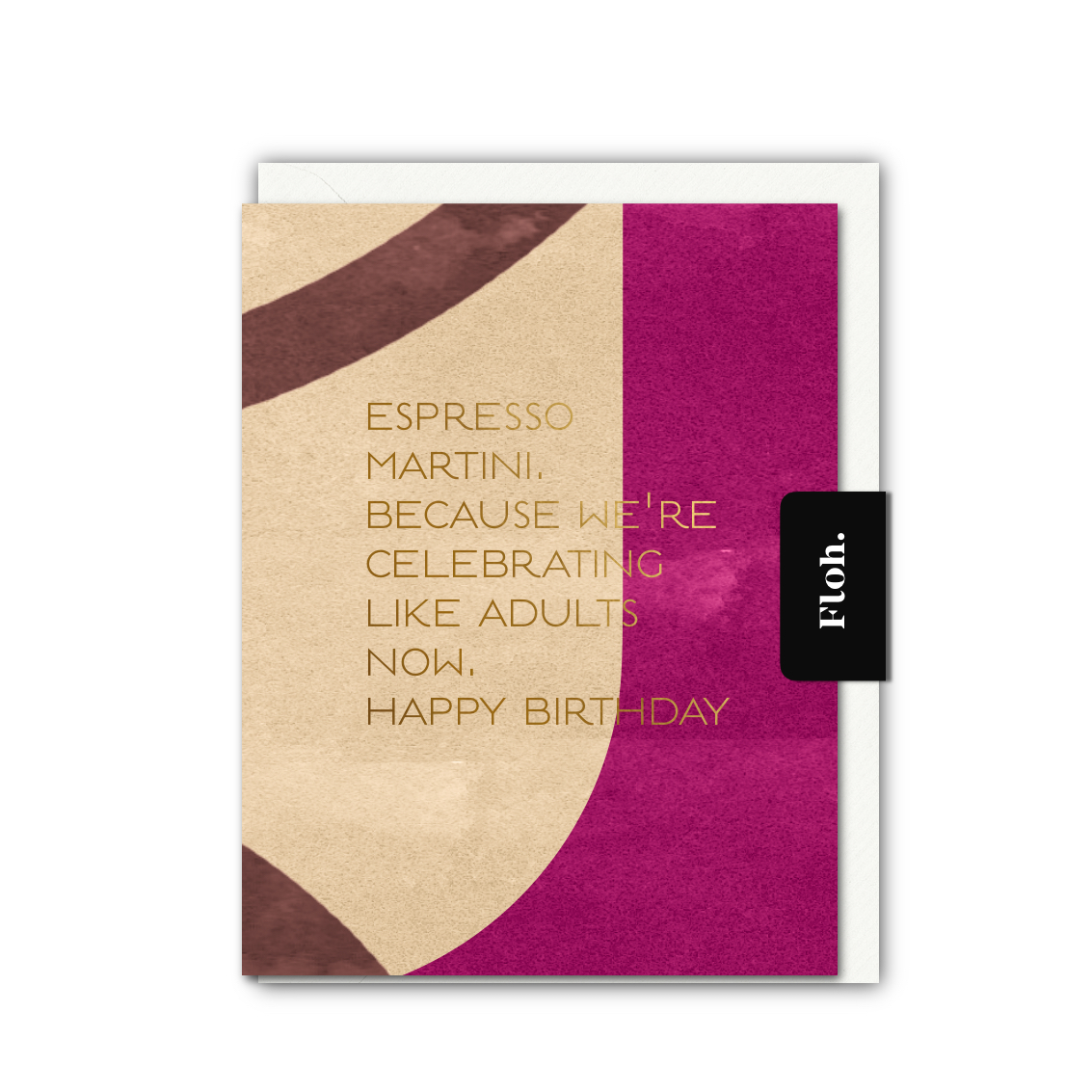Picture of Espresso Martini (Colourblock) Card (Cello-Free)-