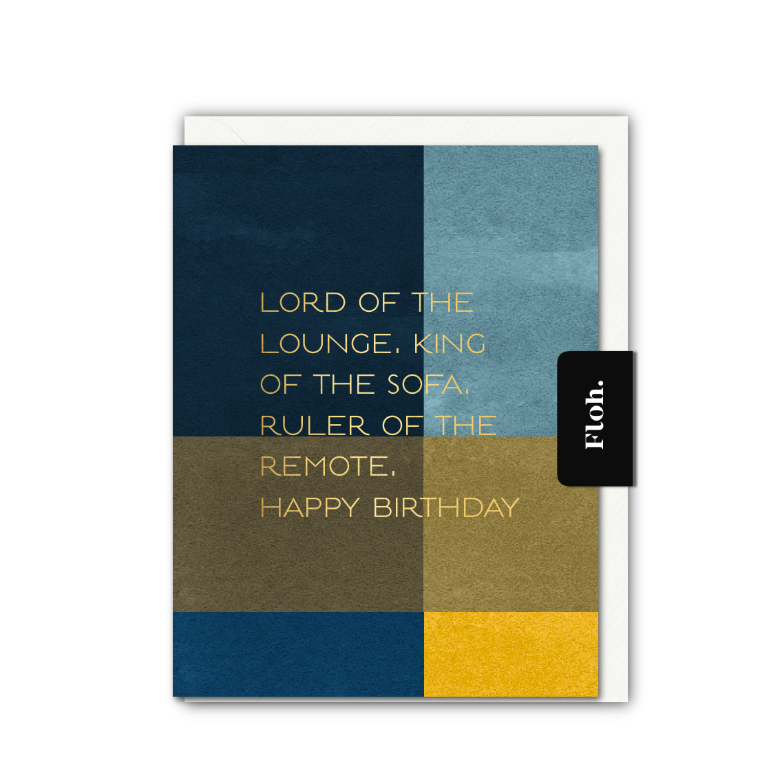 Picture of Lord of the Lounge (Colourblock) Card (Cello-Free)