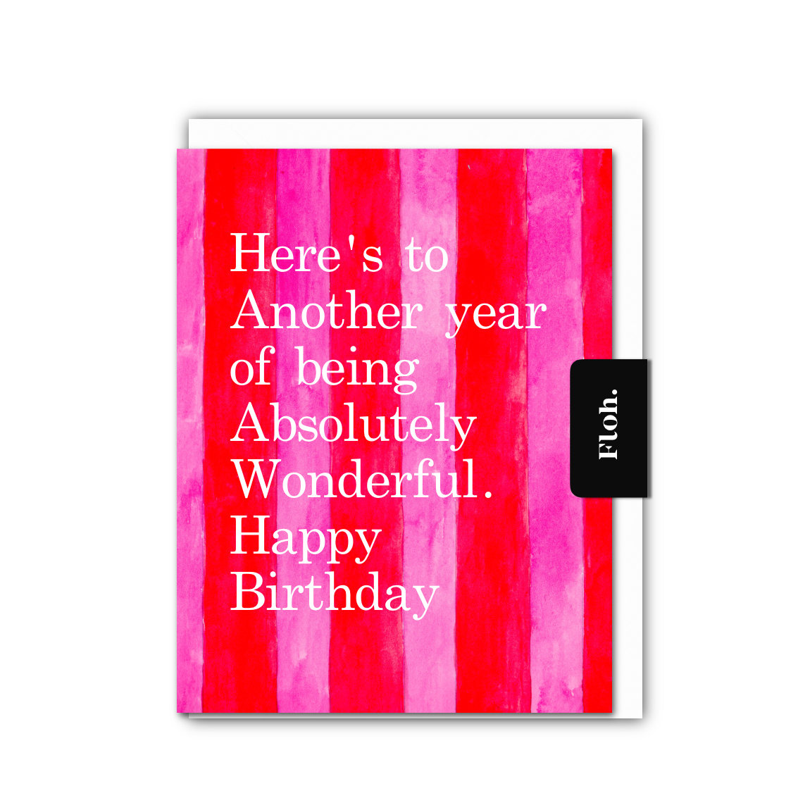 Picture of Heres to Another Year (Watermelon Stripes) Card (C