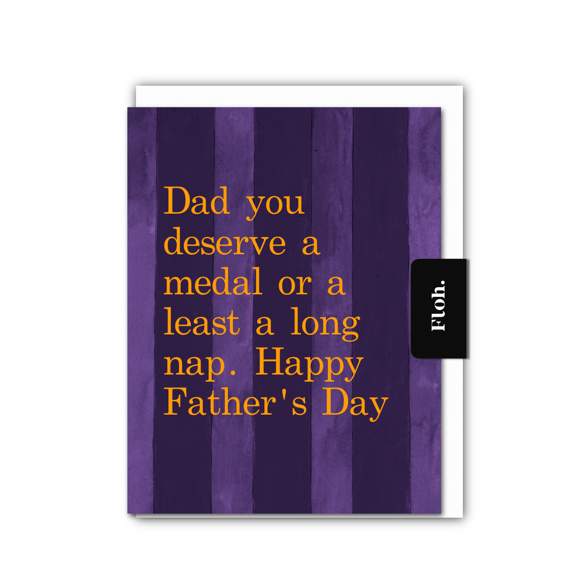 Picture of Dad you Deserve a Medal (Purple Stripes) Card (Cel