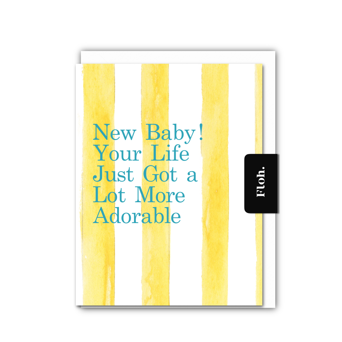 Picture of New Baby (Lemon Stripes) Card (Cello-Free)