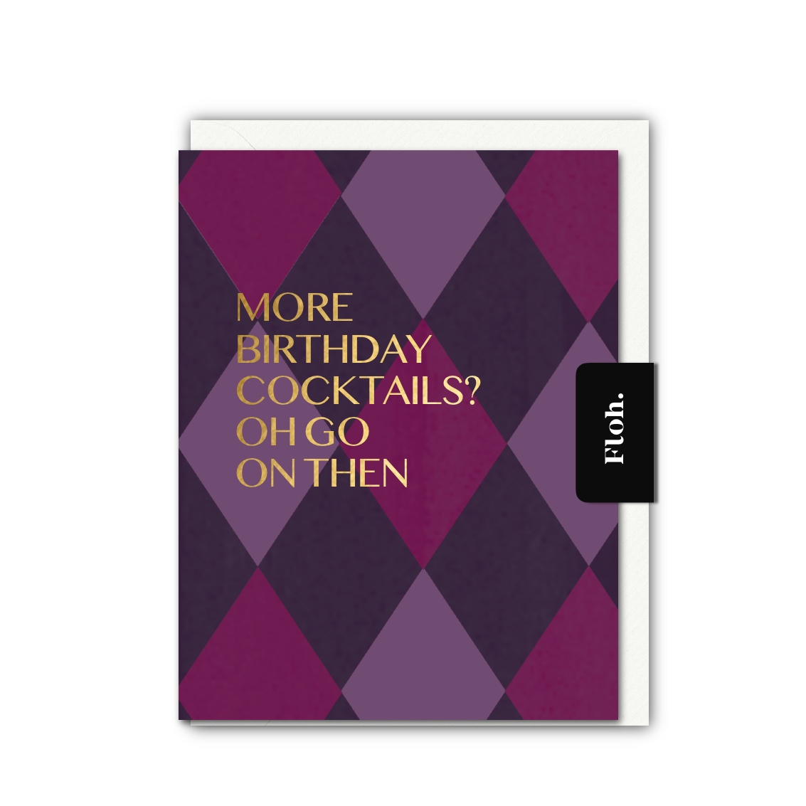 Picture of More Birthday Cocktails (Harlequin) Card (Cello-Fr